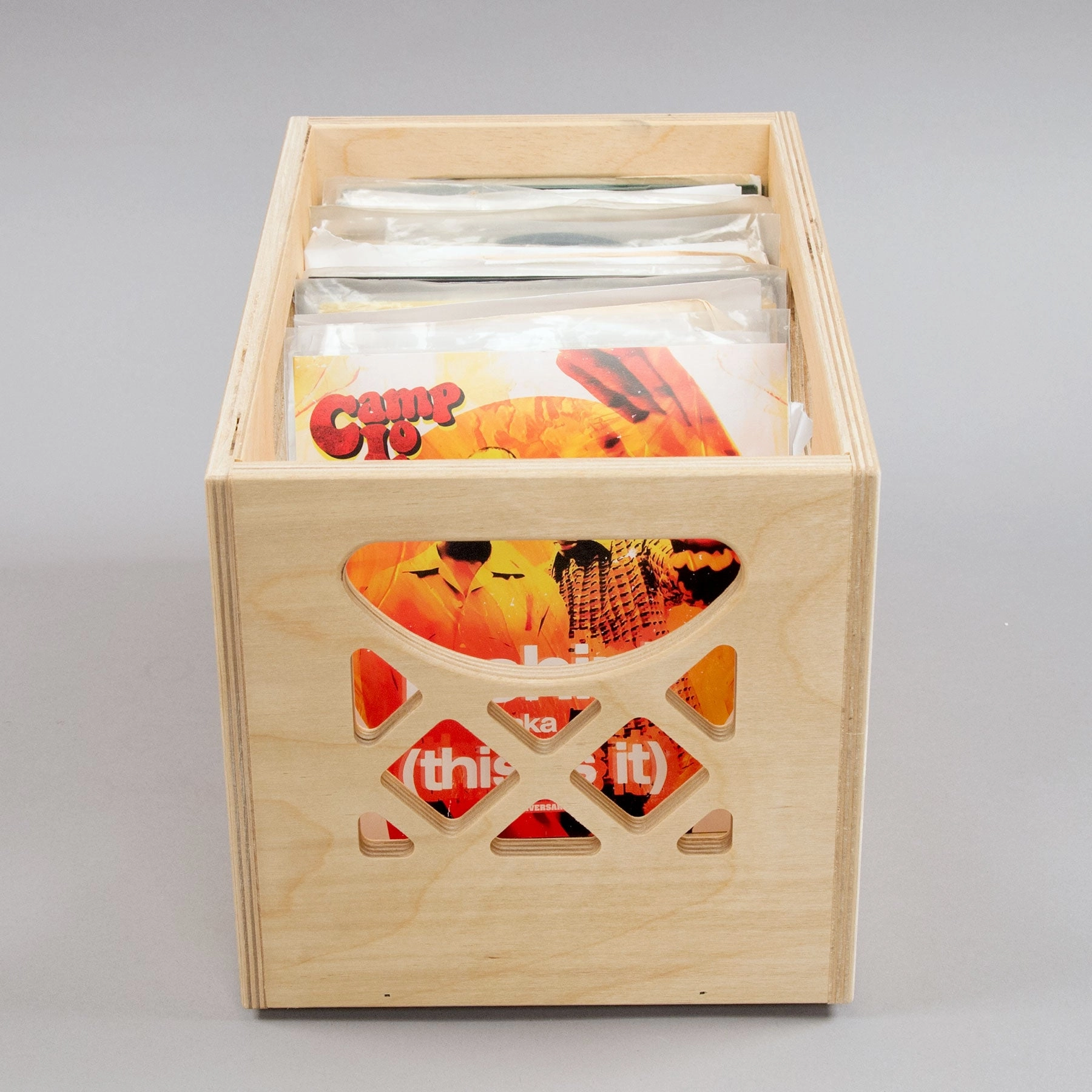 Turntable Lab: Wooden Browser Record Storage Crate for 7" / LPs