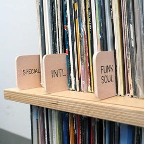 Turntable Lab: Wooden LP Dividers For Vinyl Records - Genre hi-fi DAC amp combo,hi-fi speaker impedance matcher,hi-fi RCA switch
