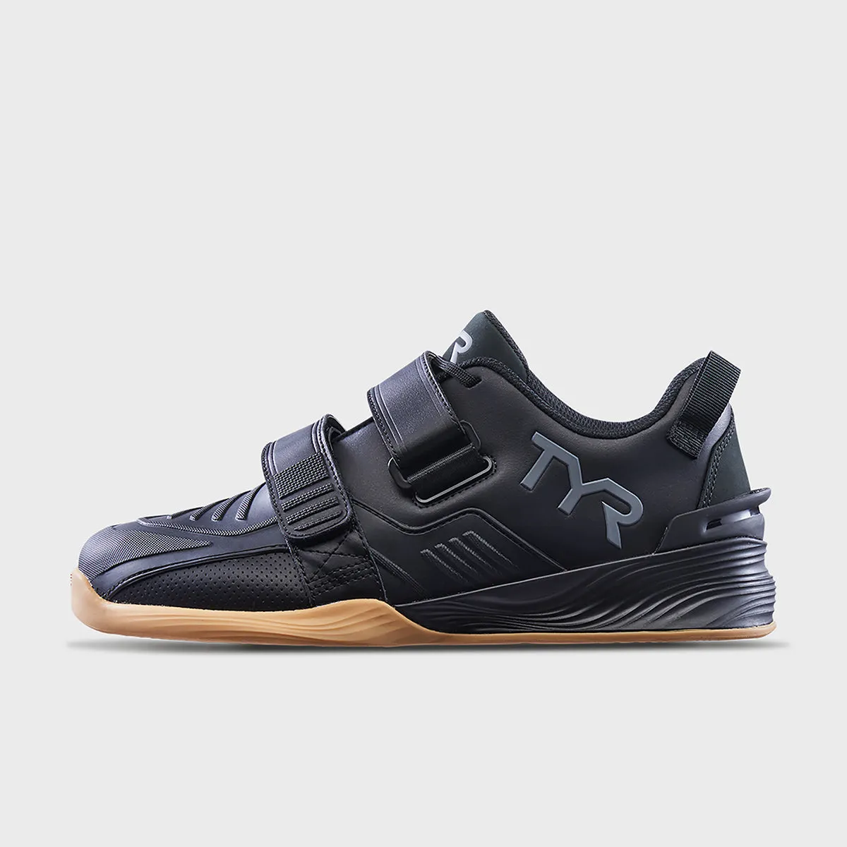 Comfortable Slip On Sandals With Buckles Tyr - L-2 Lifter - Black/Gum