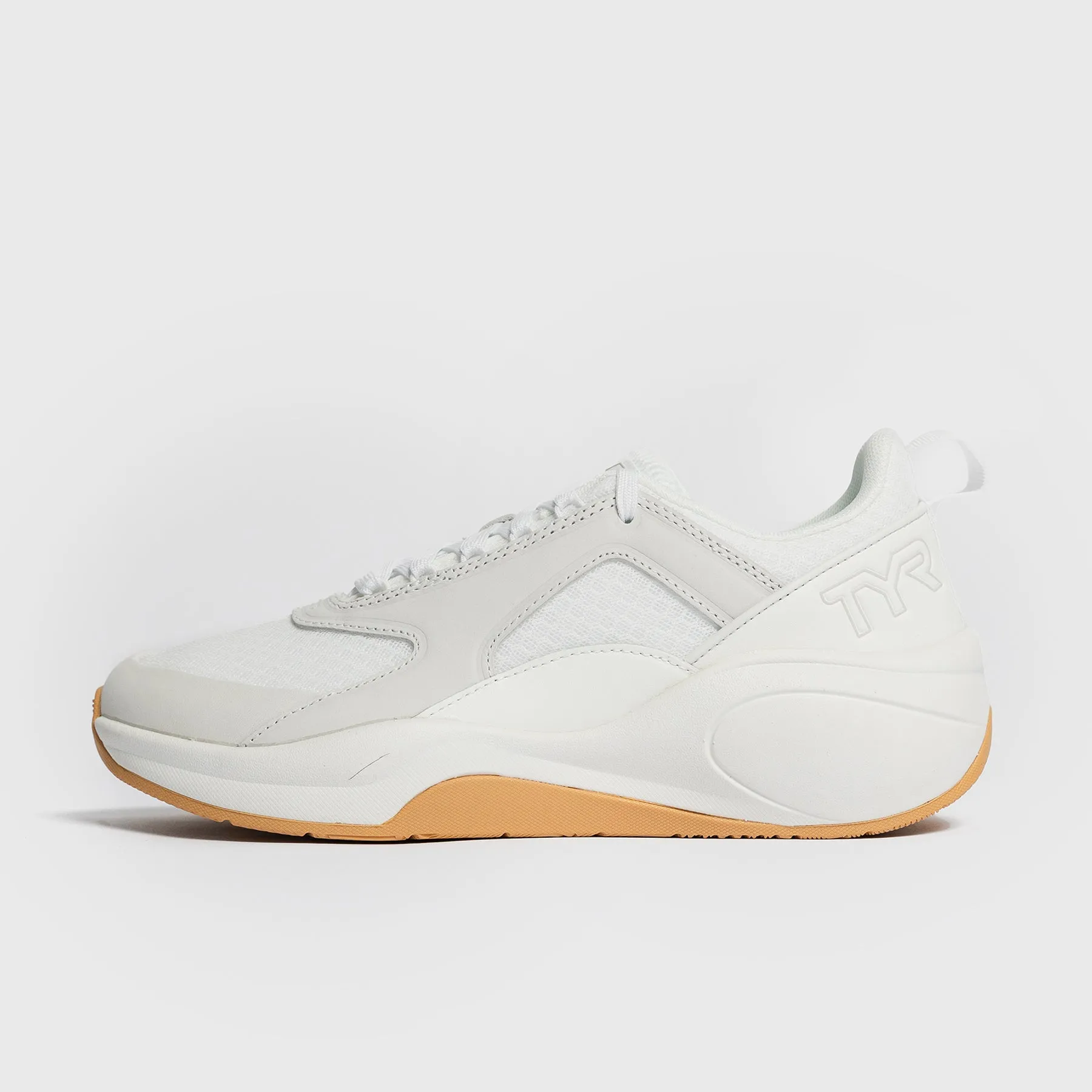 Tyr - Men'S Cxt Flow Trainer - White Gum Zip Up Closure Upper Strength
