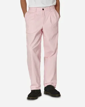 Comfortable Touch Concept Flattering Fit Twill Double-Pleat Pants Pink