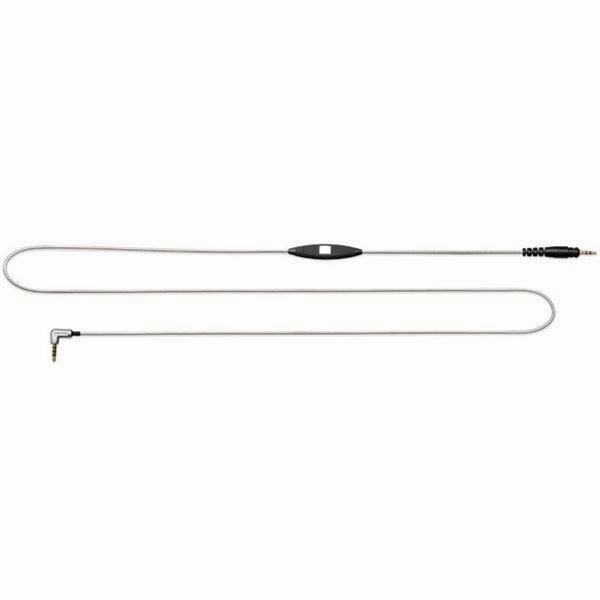 Ultrasone Silver Headphone Cable with Mic and Remote 1.2M