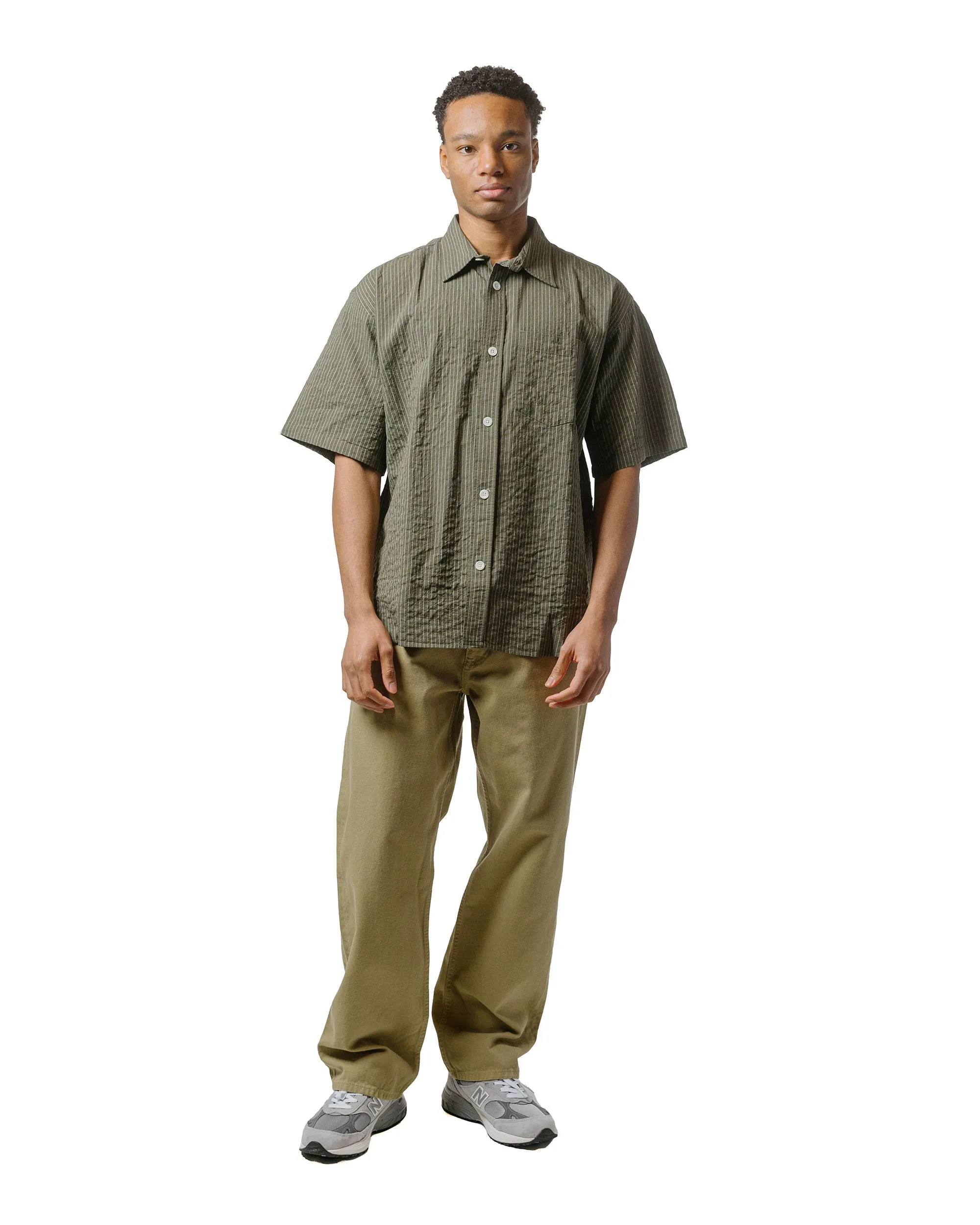 Norse Projects Mogens Relaxed 5 Pocket Heavy Twill Moss Green Trousers Design High Neckline