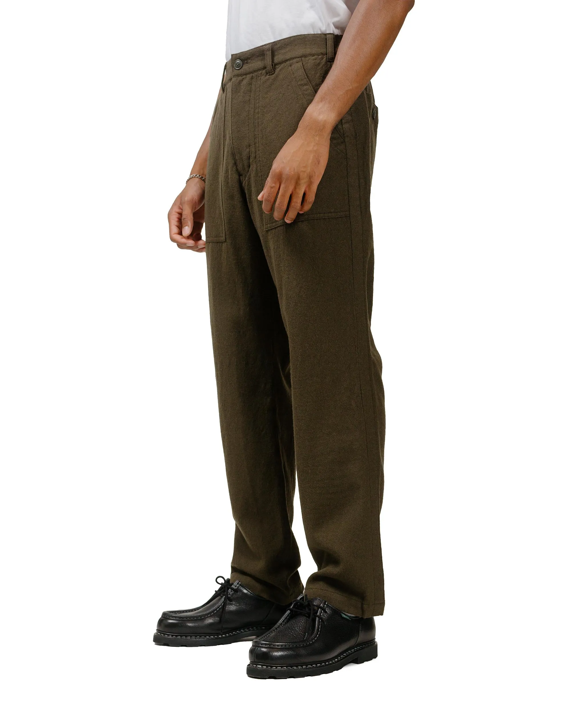 Arch Support Feature Sage De Cret Wool Serge Tumbler Pegtop Baker Pants Olive
