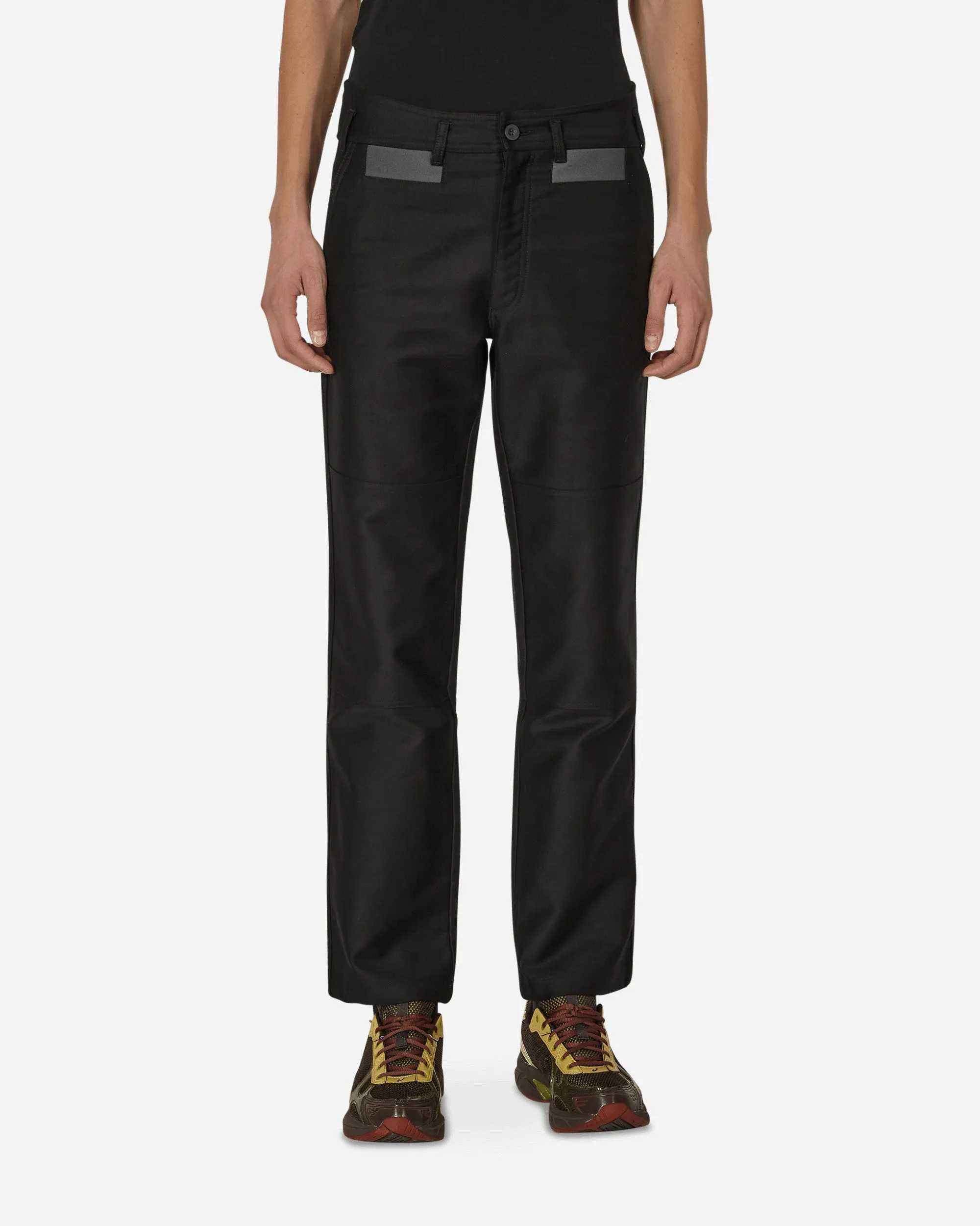 Block Fustian Raised Pants Black Anti-Comet Impact