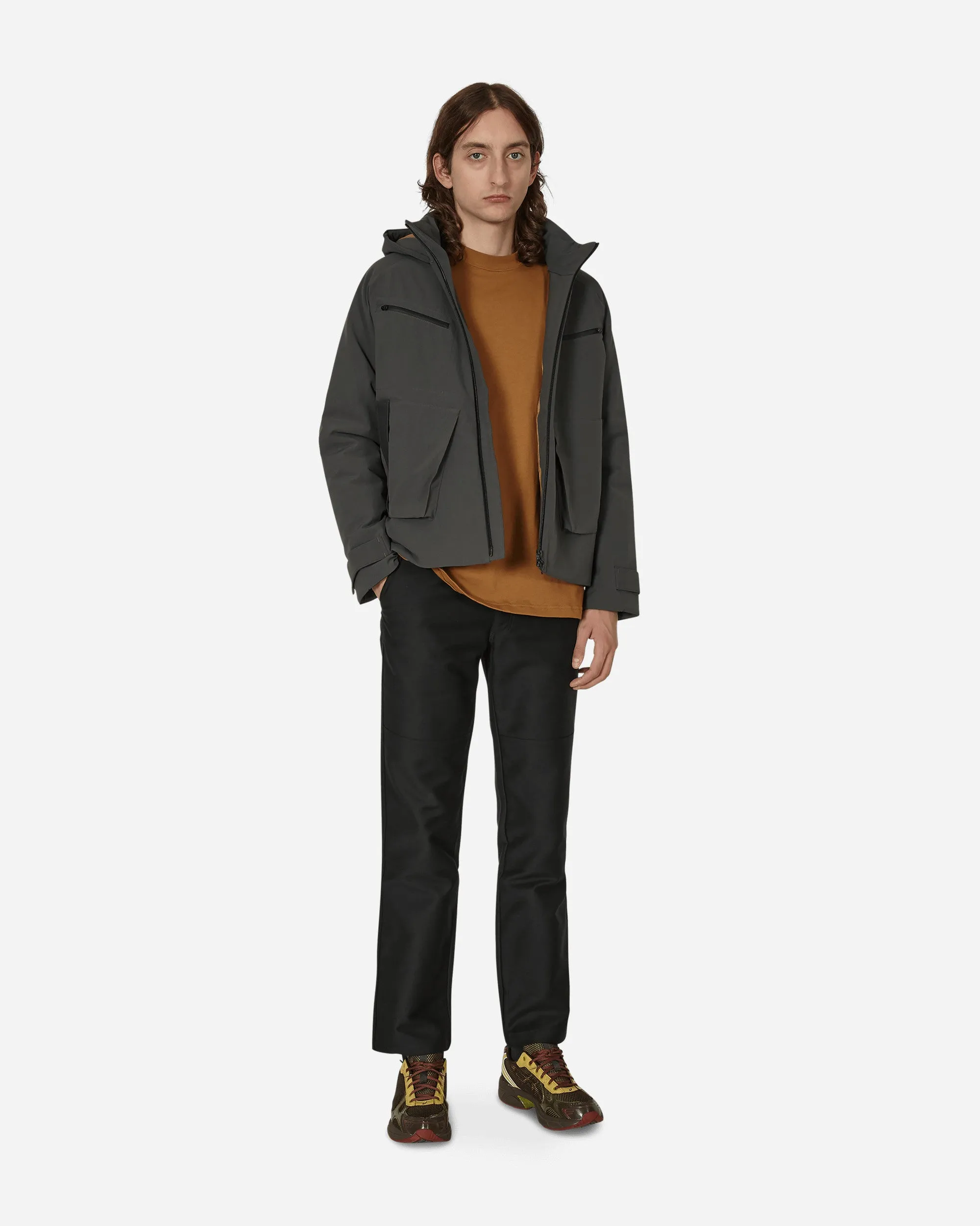 Block Fustian Raised Pants Black Aero-Fit Stretch Corduroy