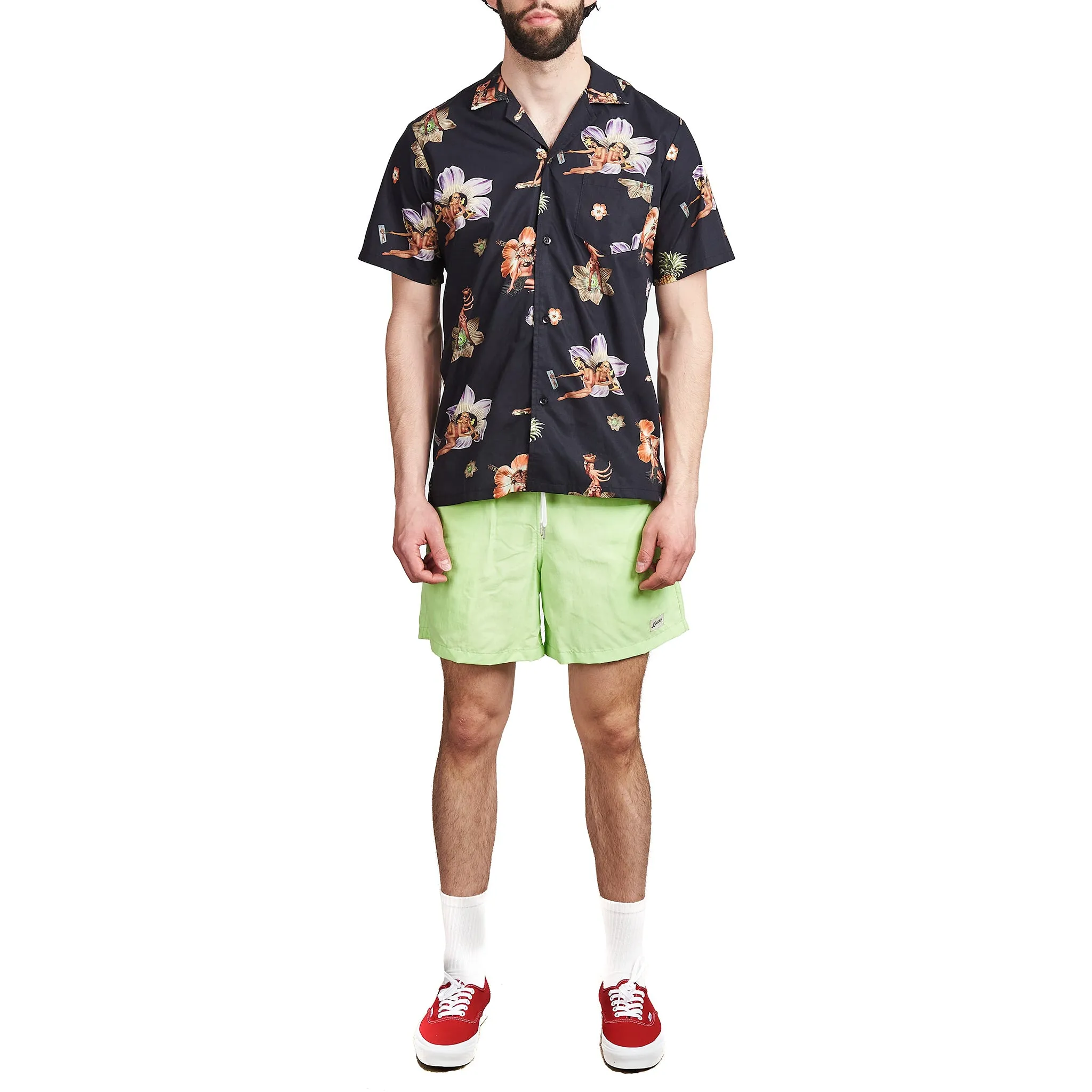 Bather Solid Pistachio Swim Trunk Flat - Lock