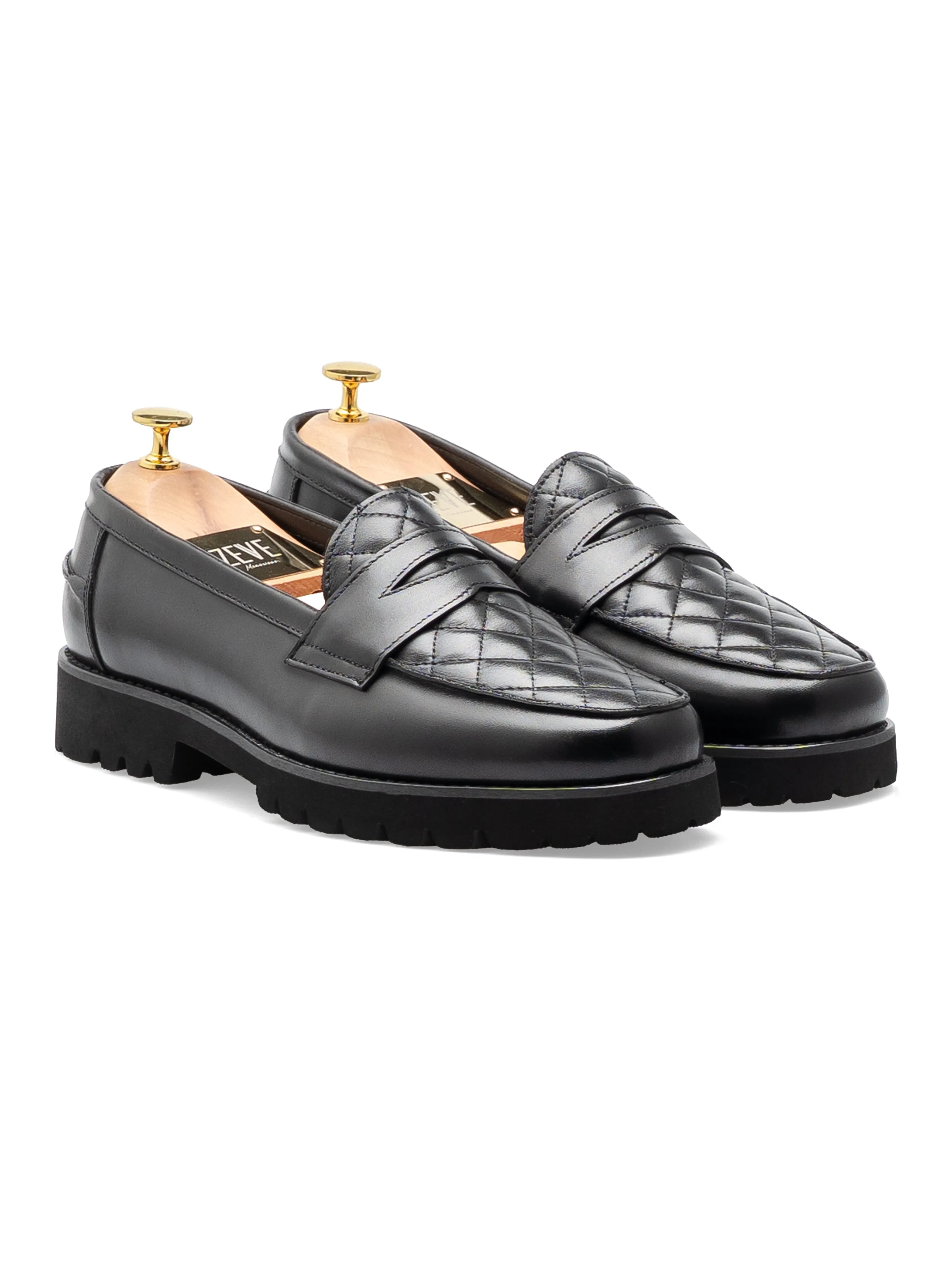 Easter Sale Made to Turn Heads Vadillo Penny Loafer - Solid Black Leather (Eva Combat)