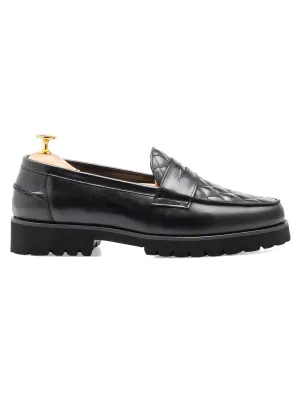 Vadillo Penny Loafer - Solid Black Leather (Eva Combat) Black Friday Sale Never Just Walk