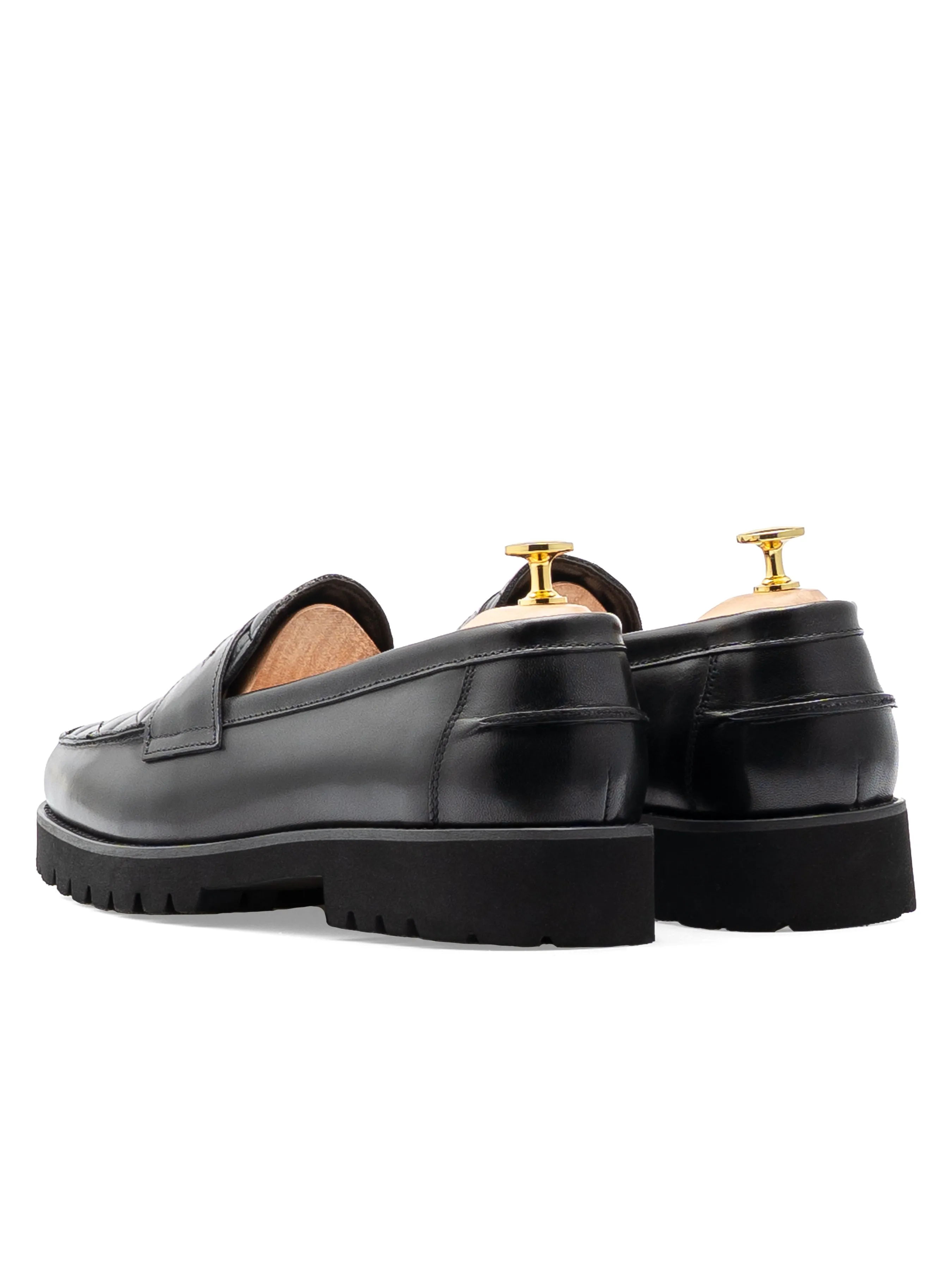 Exclusive Deal Clearance Sale Vadillo Penny Loafer - Solid Black Leather (Eva Combat)