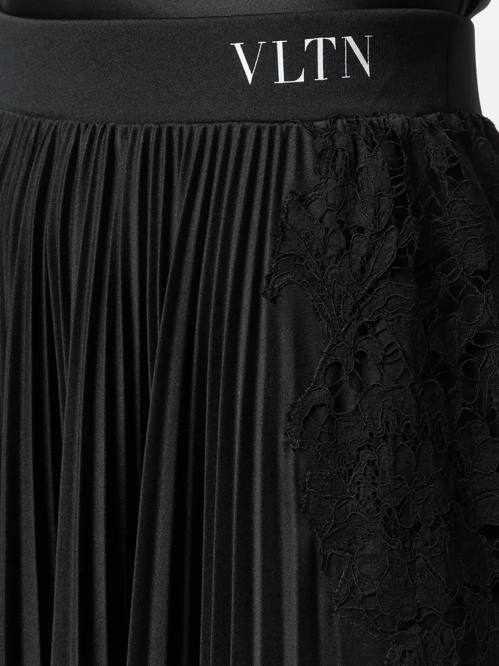 Valentino Jupe mi-longue plissée à motifs dentelle