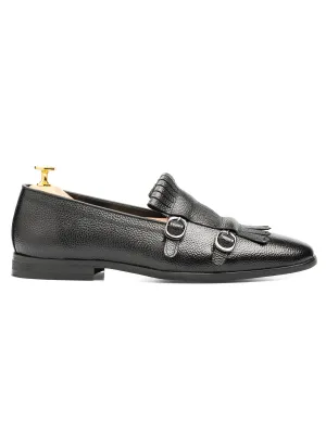 Comfortable Synthetic Lizard Comfort Productivity Gain Estimation Method Valerio Monk Kilt - Black Pebble Grain