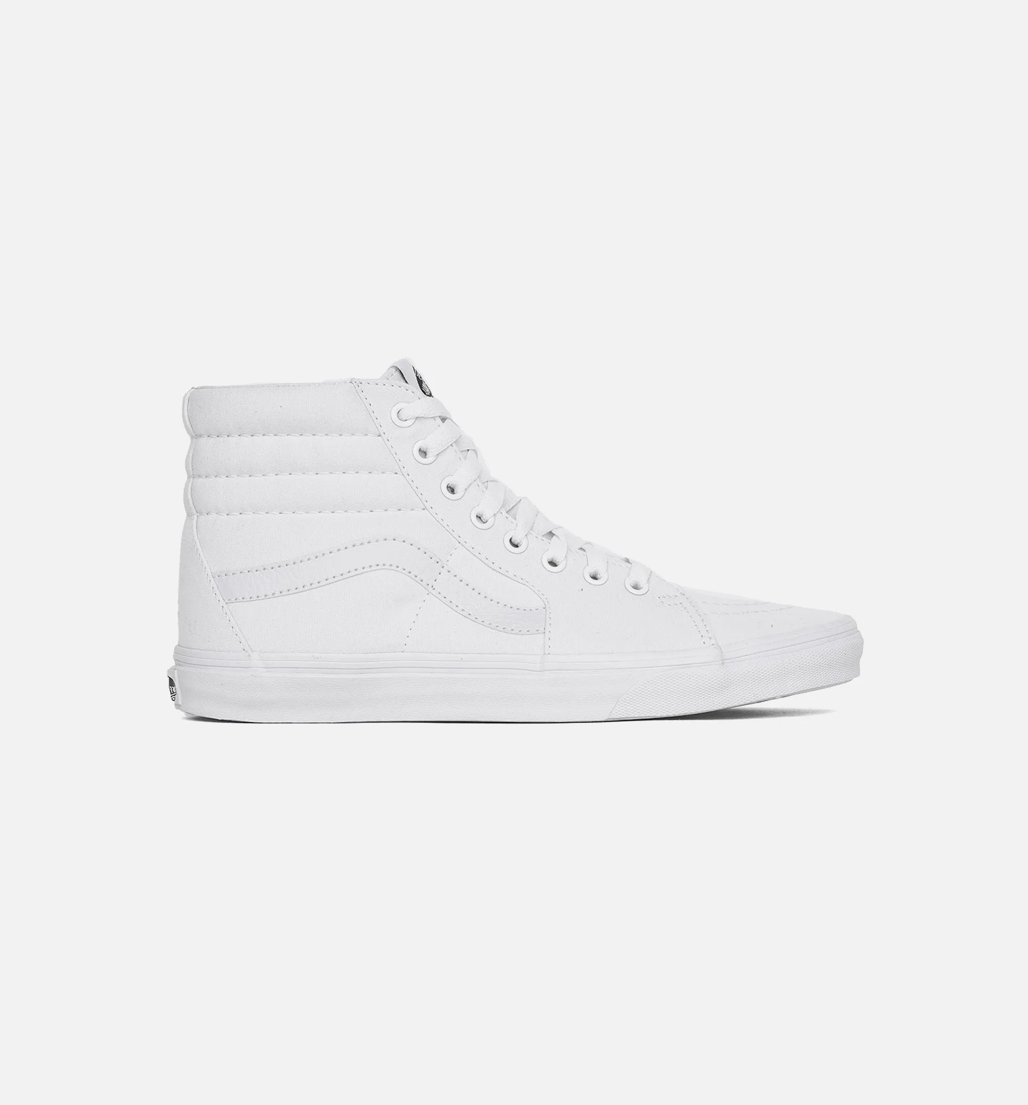 Hard-Wearing Breathable Insole Layer Vans Canvas Sk8 Hi Mens Skate Shoe - True White