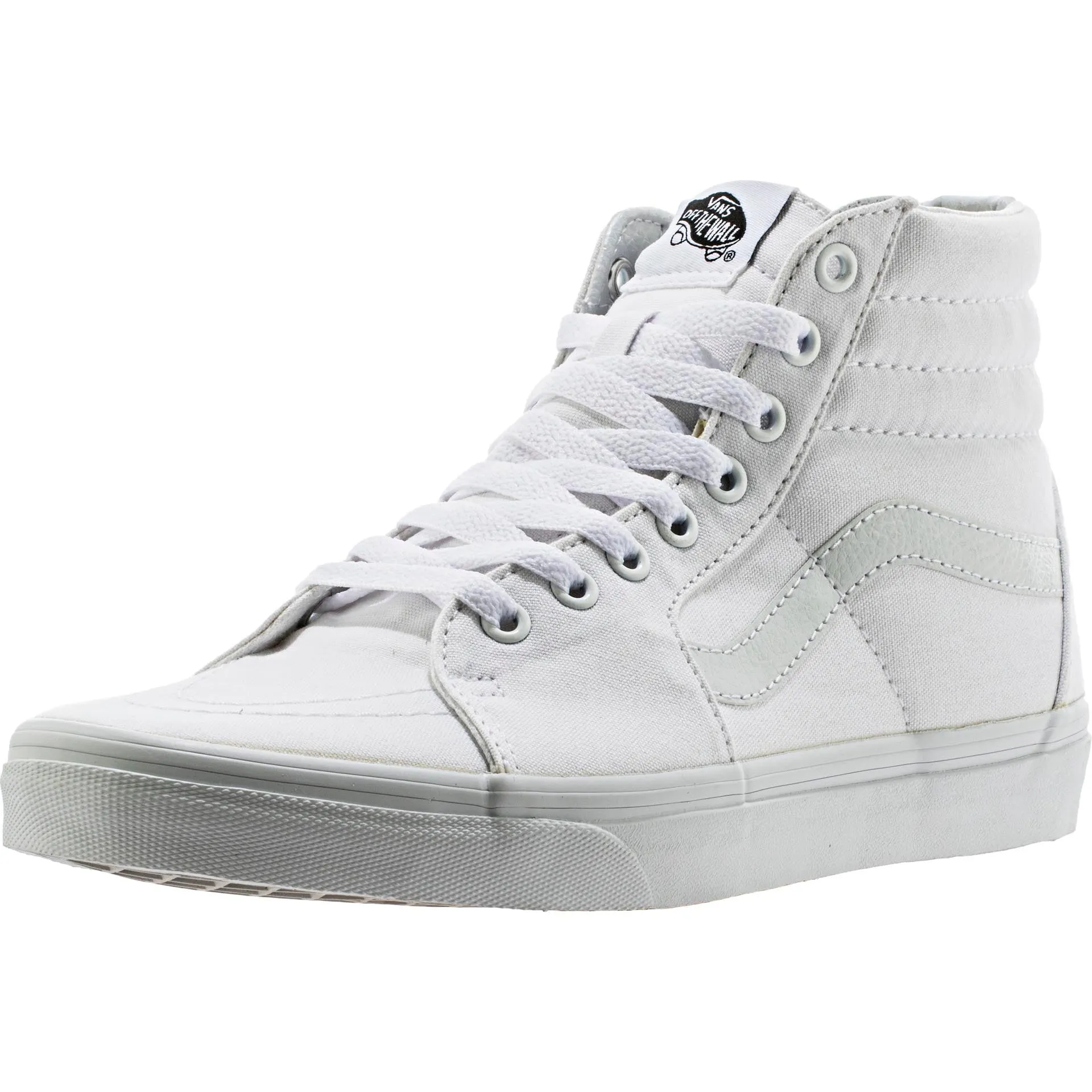 Vans Canvas Sk8 Hi Mens Skate Shoe - True White Symmetrical Slippers Comfortable Dodging