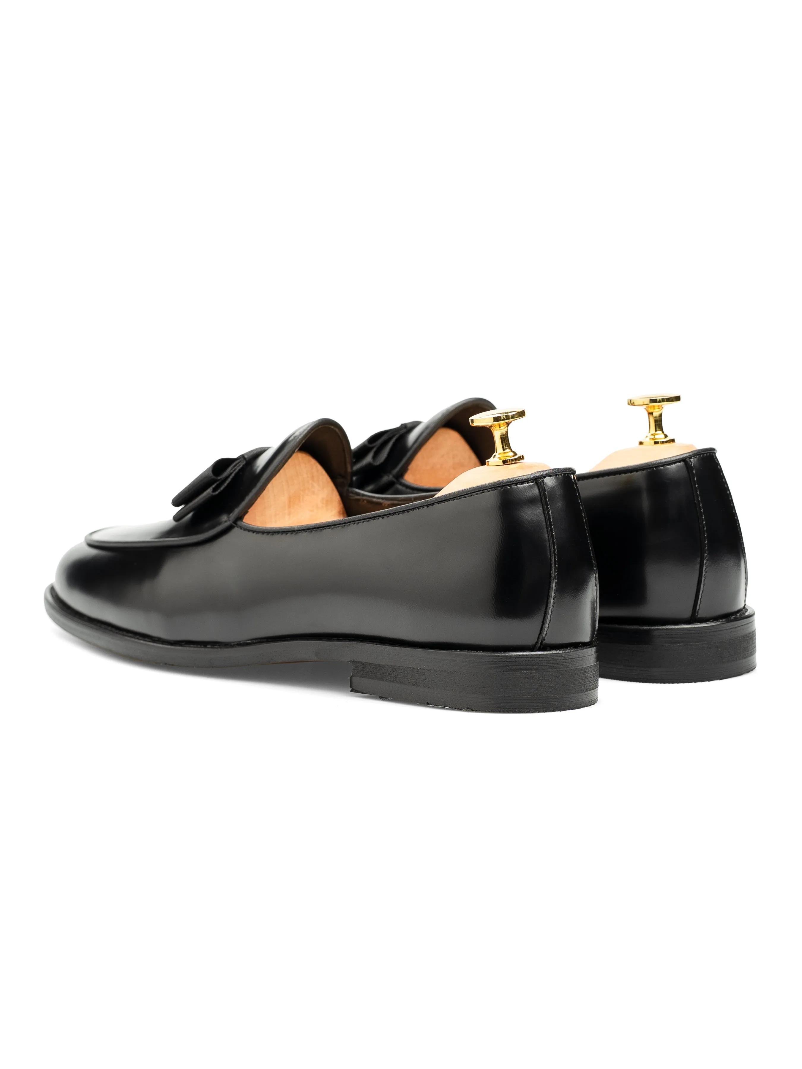 Designing Velardo Belgian Ribbon - Black Polish Leather