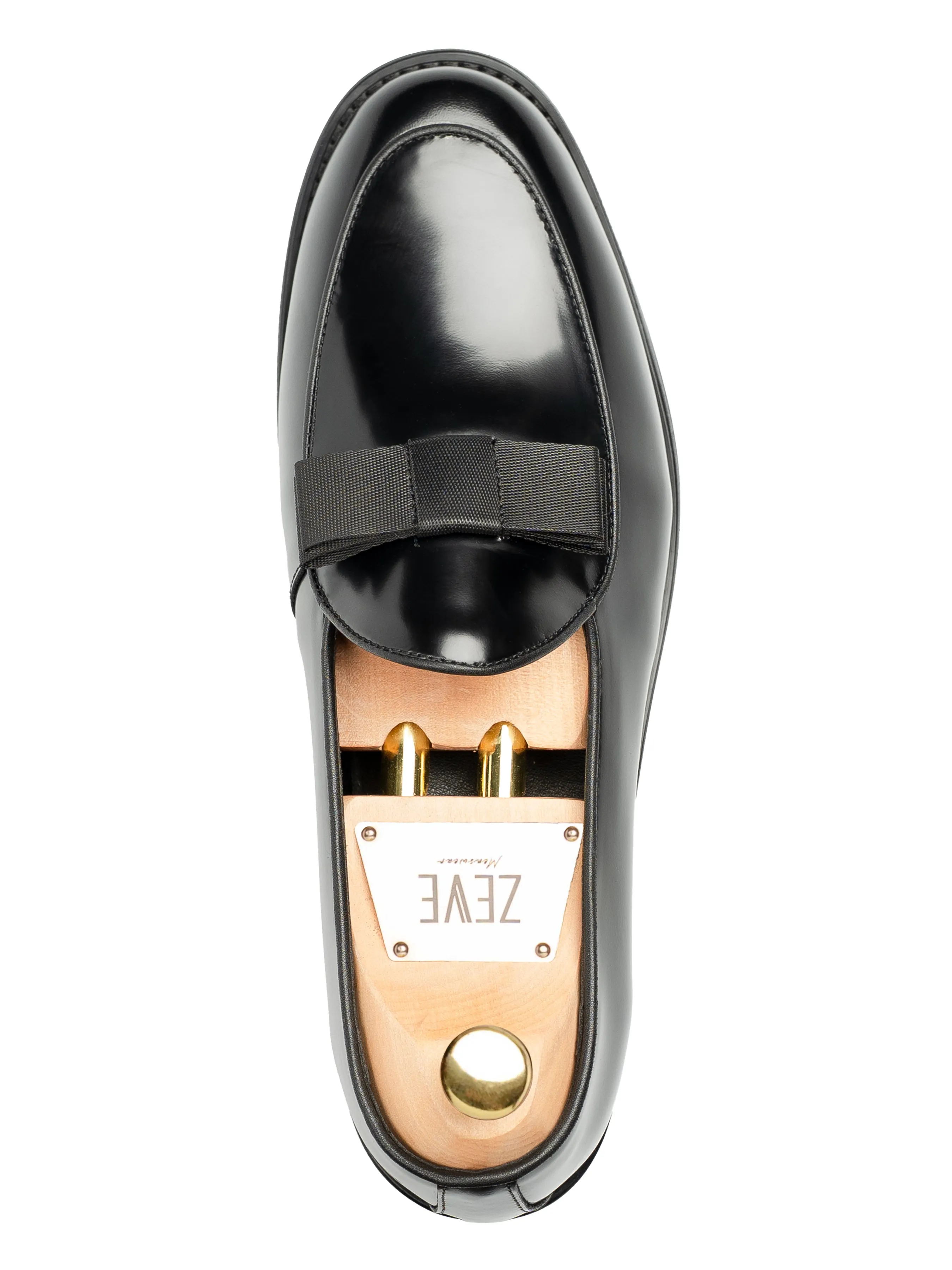 Arch-Support Structure Velardo Belgian Ribbon - Black Polish Leather