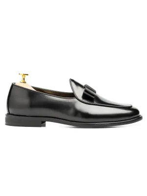 Velardo Belgian Ribbon - Black Polish Leather Breathable Tongue Firm Support Design