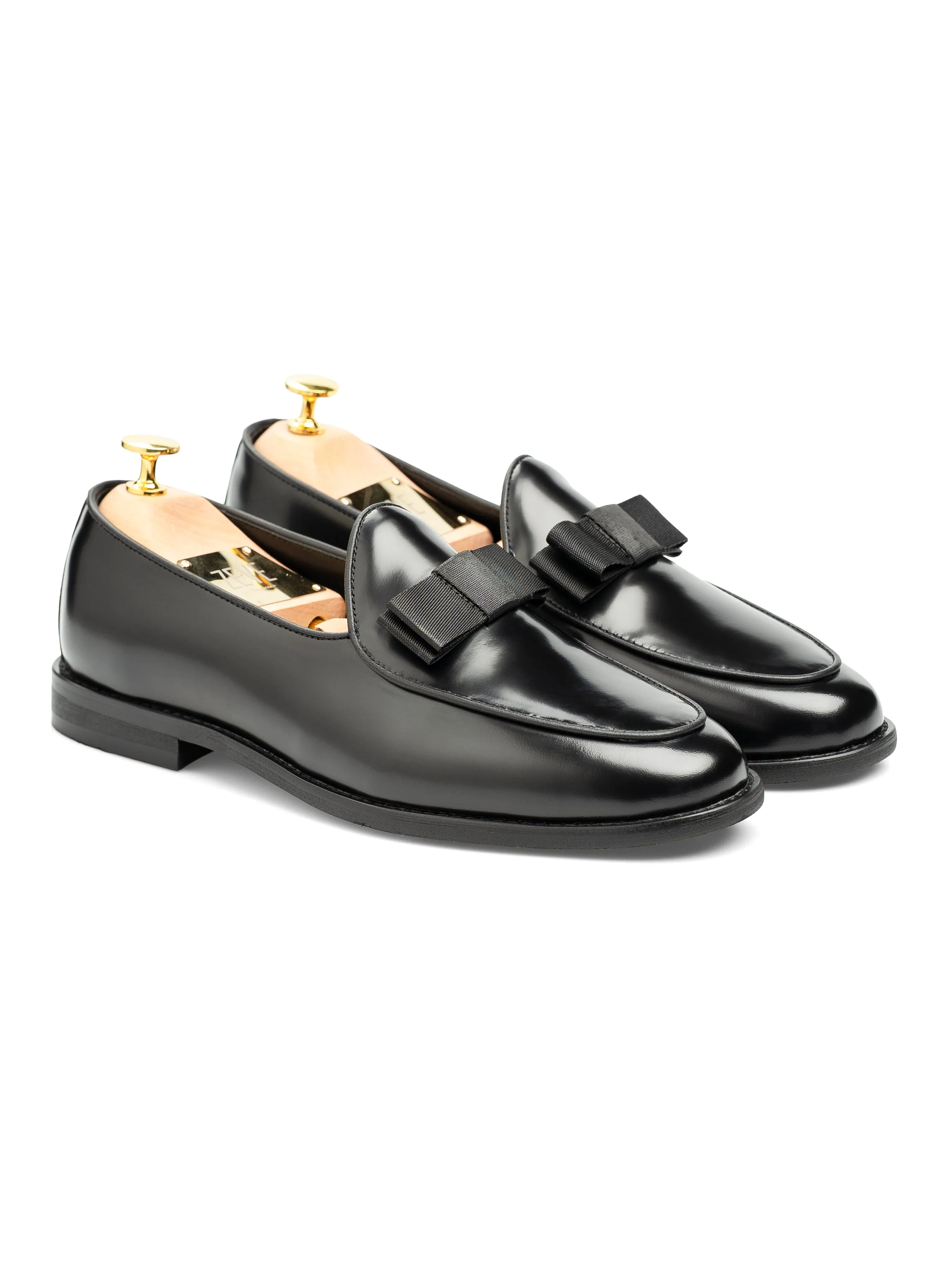 Velardo Belgian Ribbon - Black Polish Leather Command Attention Special Offer