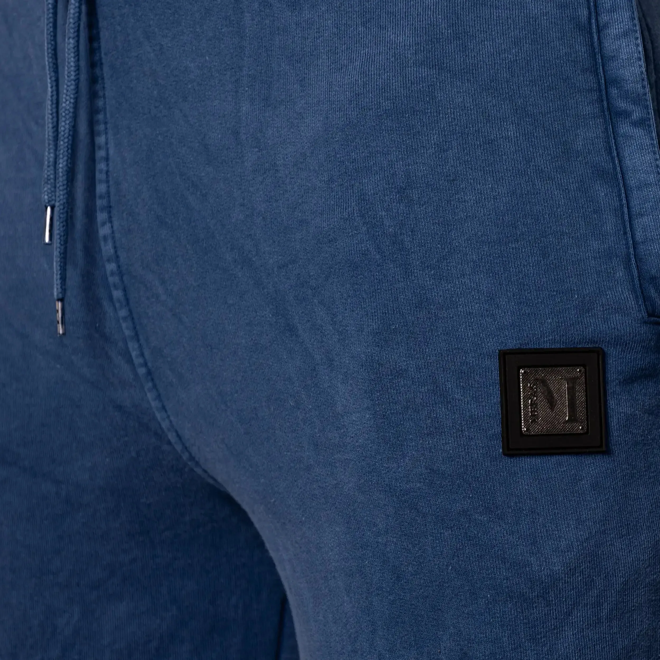 Men'S Sportswear Washed Blue Sweat Pant Ankle High