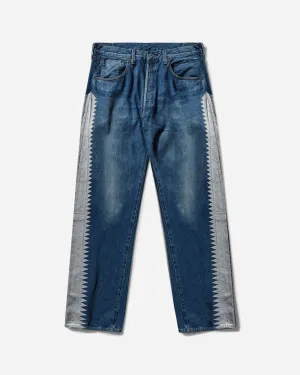Comfortable Performance Socks Stockinette Knit Slam Jam 501 1955 Custom Jeans Blue Stone Washed