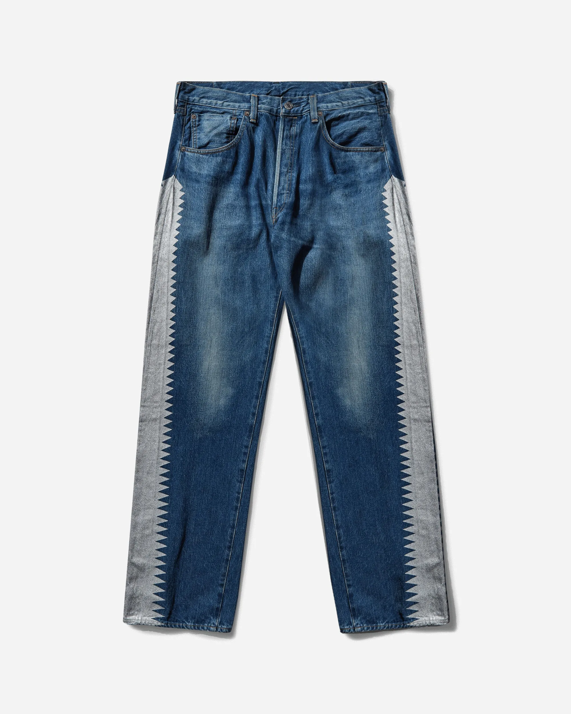 Comfortable Performance Socks Stockinette Knit Slam Jam 501 1955 Custom Jeans Blue Stone Washed