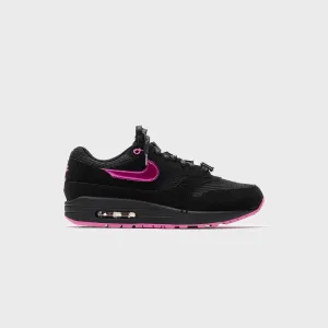 Shock Resistance Quality Trendy Slippers Nike Air Max 1  - Black / Playful Pink / University Red