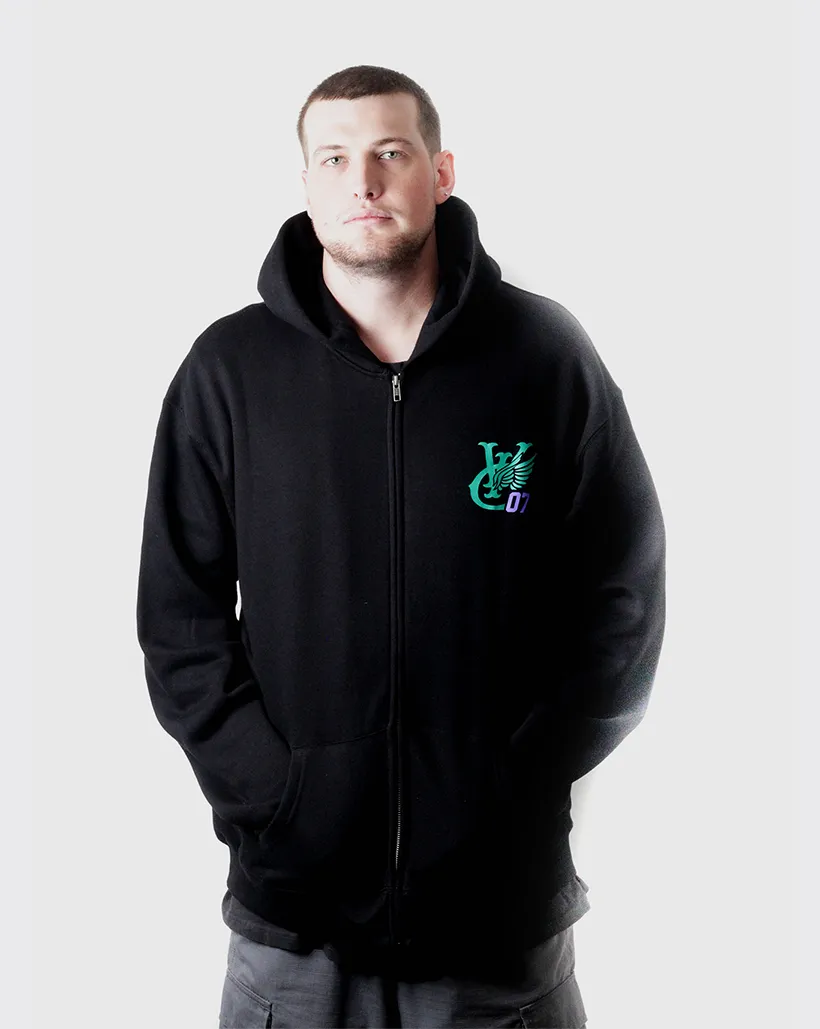 Vic Wing 7 Zip Hood - Black Anti-Oxidation