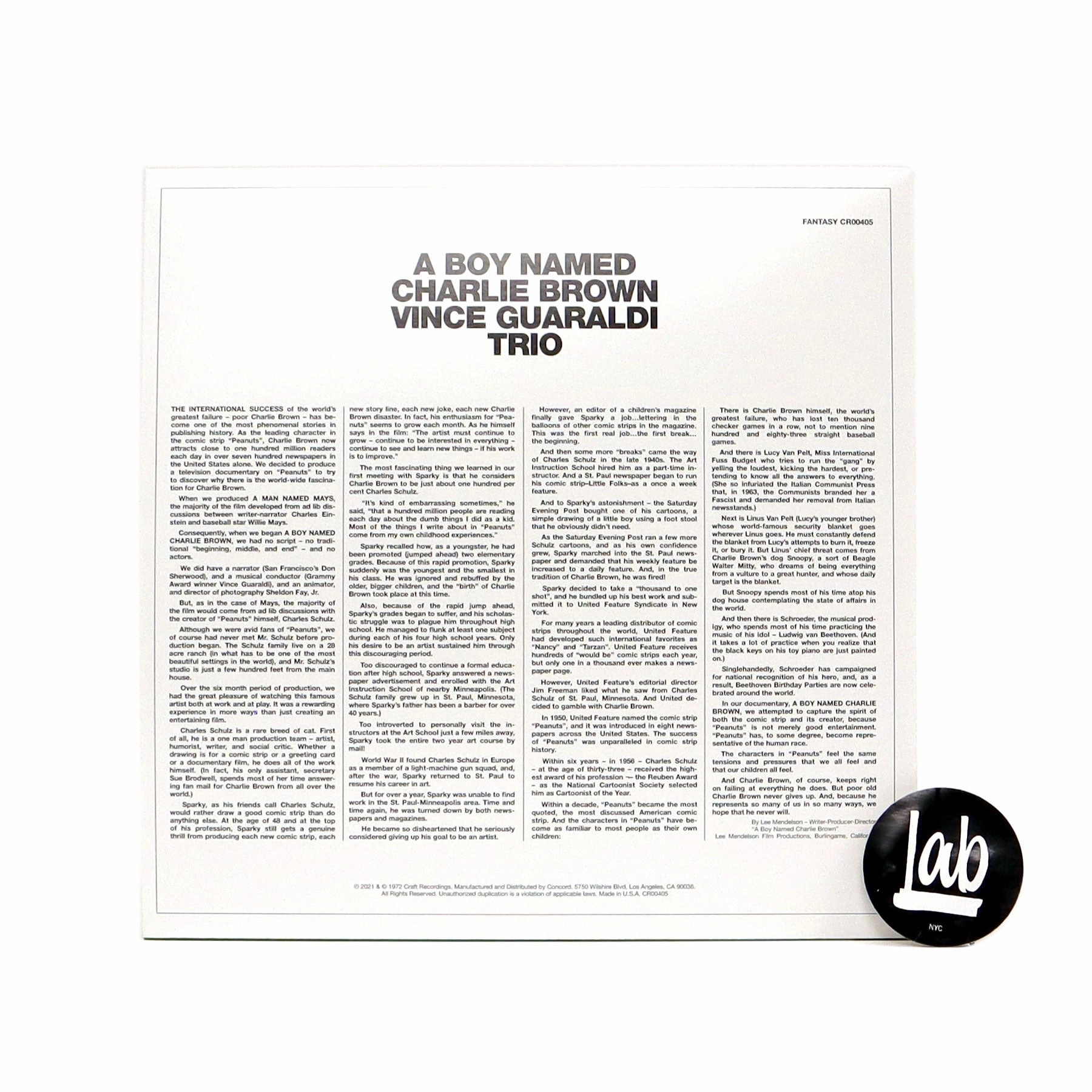Vince Guaraldi: A Boy Named Charlie Brown Vinyl LP