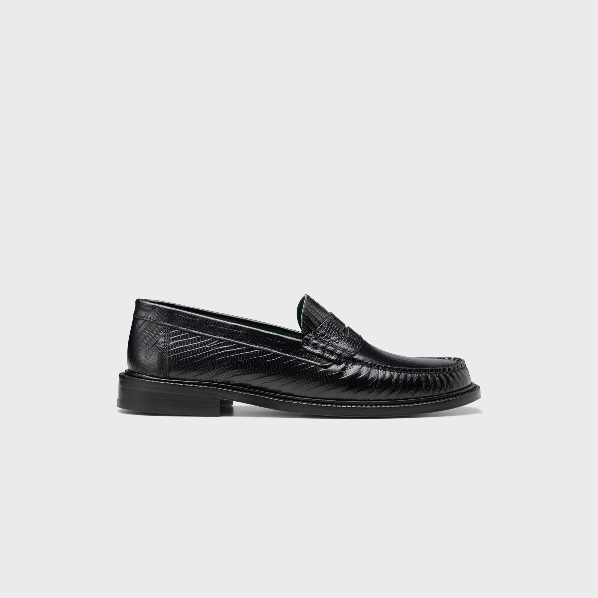 Comfort Tongue Narrow Fit Treatment Vinny'S Yardee Mocassin Loafer - Black Lizard