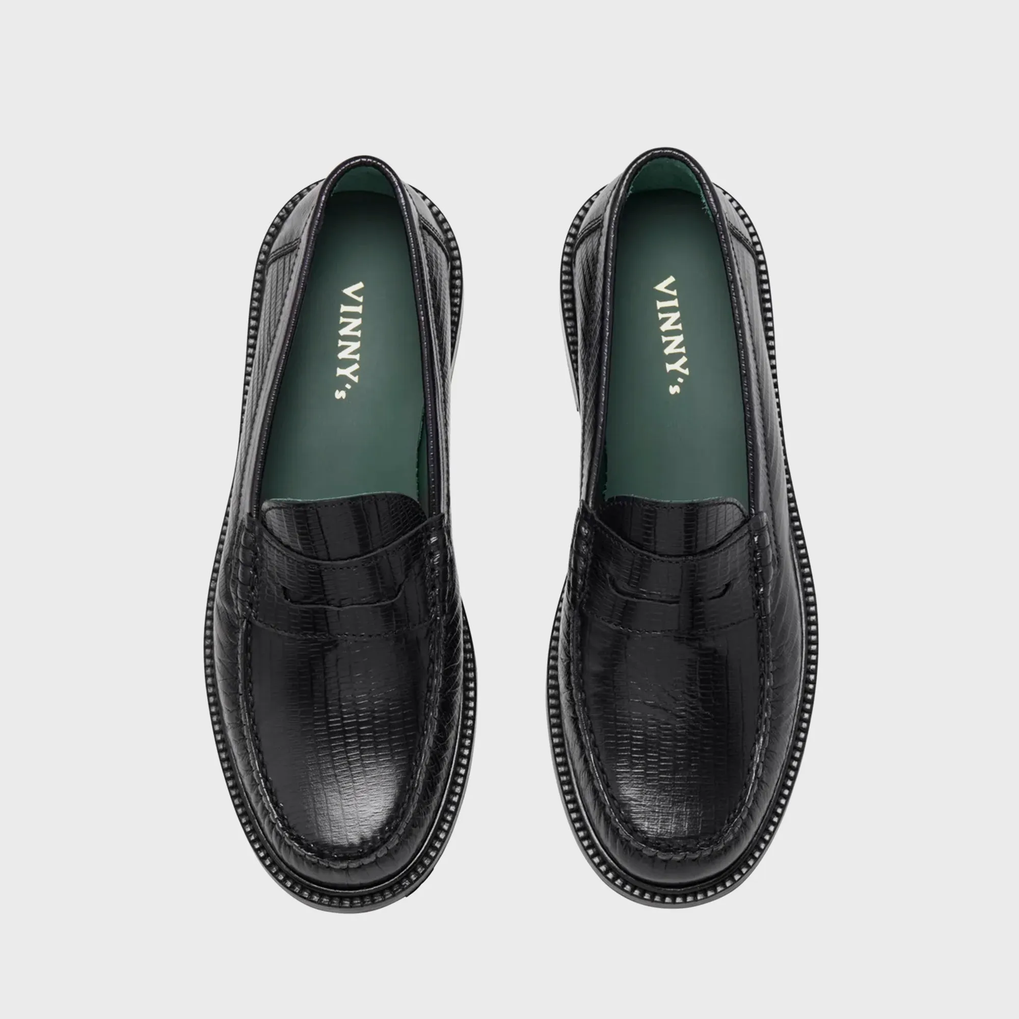Hydrophobic Treatment Vinny'S Yardee Mocassin Loafer - Black Lizard
