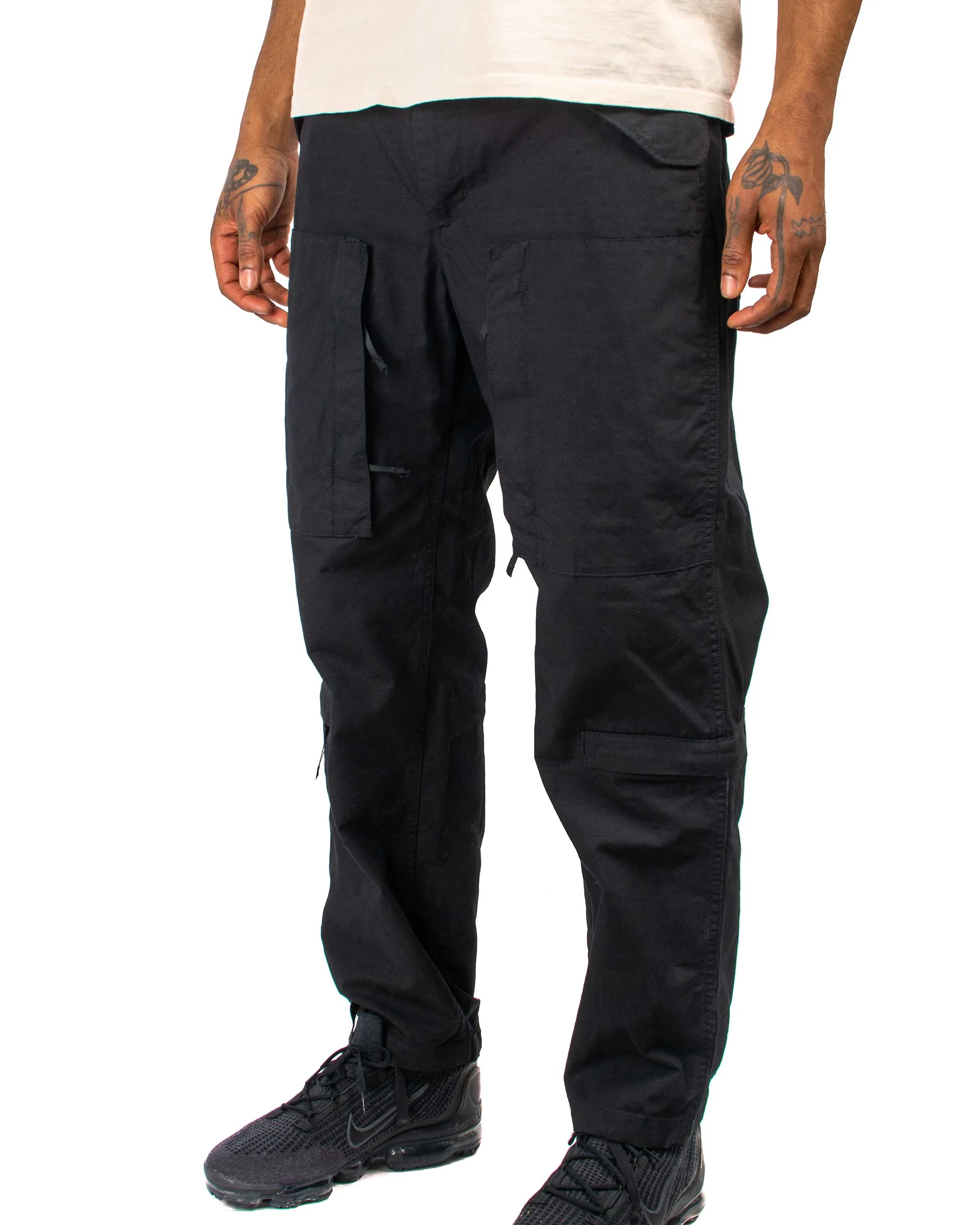 Engineered Garments Aircrew Pant Black Cotton Ripstop Anti-Fake Insurance Double Layer Construction