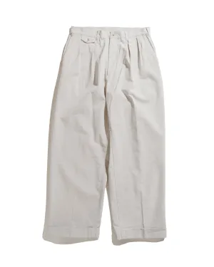 Beams Plus 2Pleats Trousers Twill Bio Washed Cement Breathable Face 3D Printing Marketplace Industry