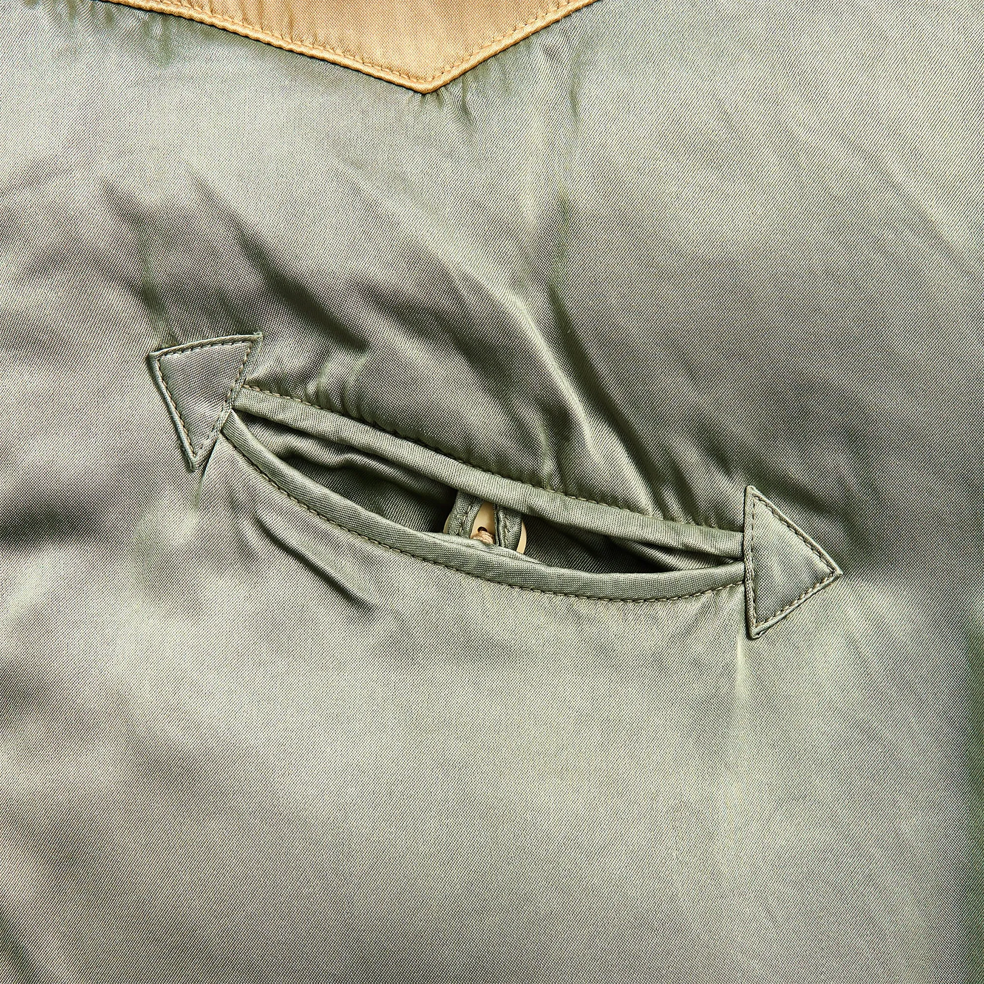 Visvim Lightcloud Down Jacket - Light Green Appliquing Velcro