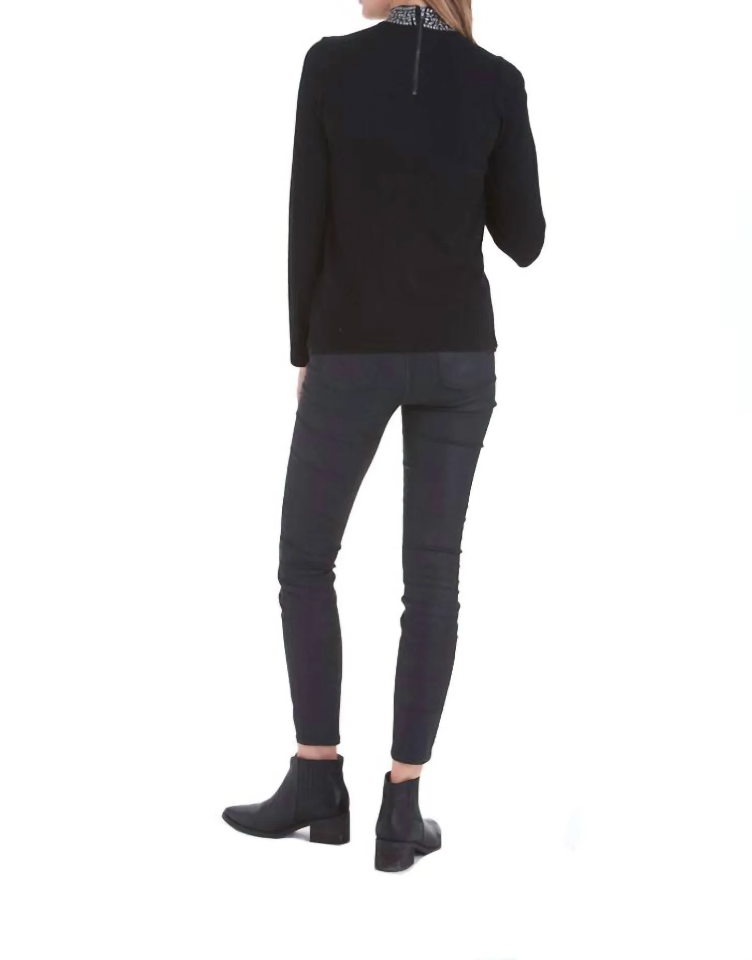 Pull col roulé Vivienne en noir