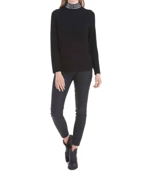Pull col roulé Vivienne en noir