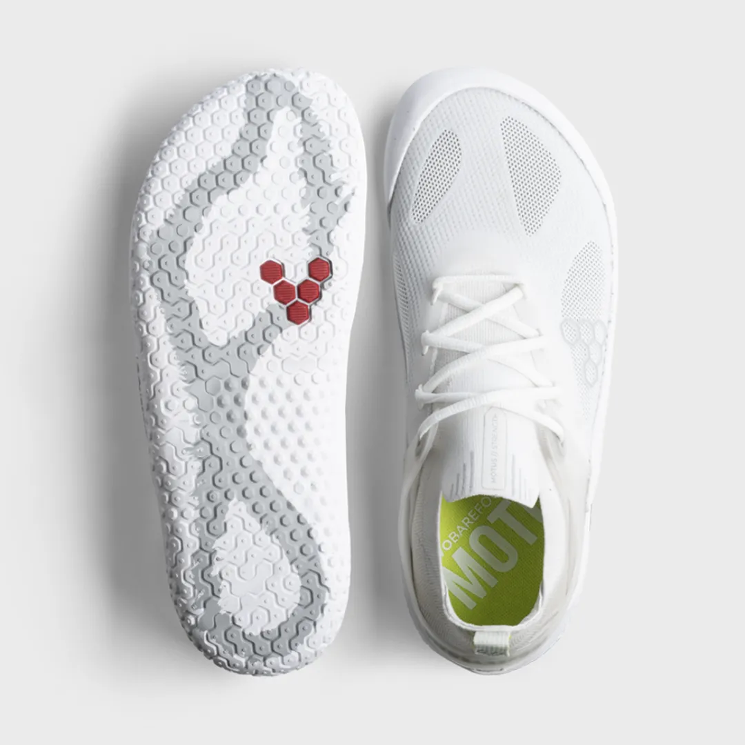 Vivobarefoot - Motus Strength Womens - Bright White/Grey Jogging Activity Reinforced Construction