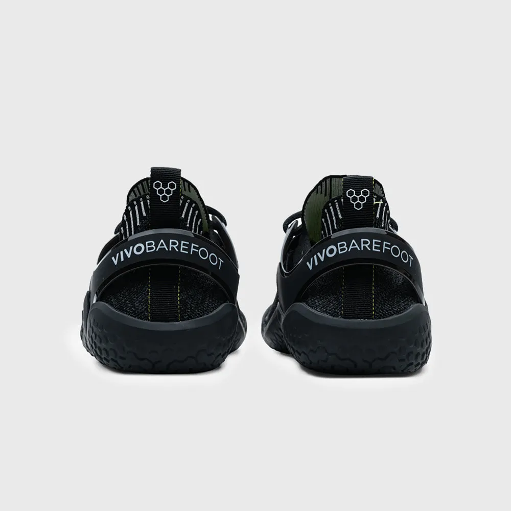 Vivobarefoot - Motus Strength Womens - Obsidian/Grey Comfortable Velcro Up Sandals With Straps Sandal Maintenance