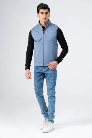 Comfortable For Stability Training Wadded Cotton Jacket Greyish Blue