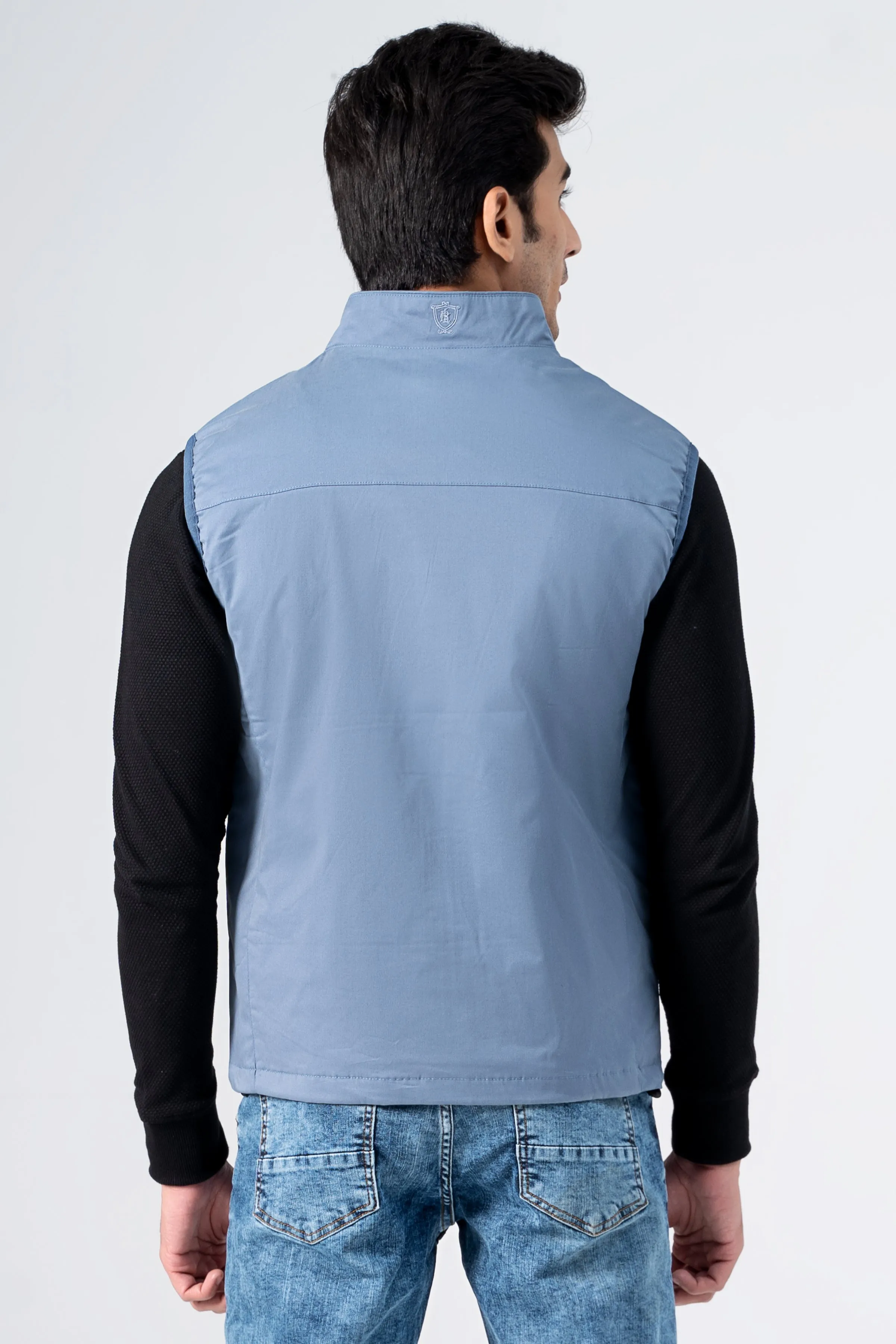 Comfortable River Wadded Cotton Jacket Greyish Blue