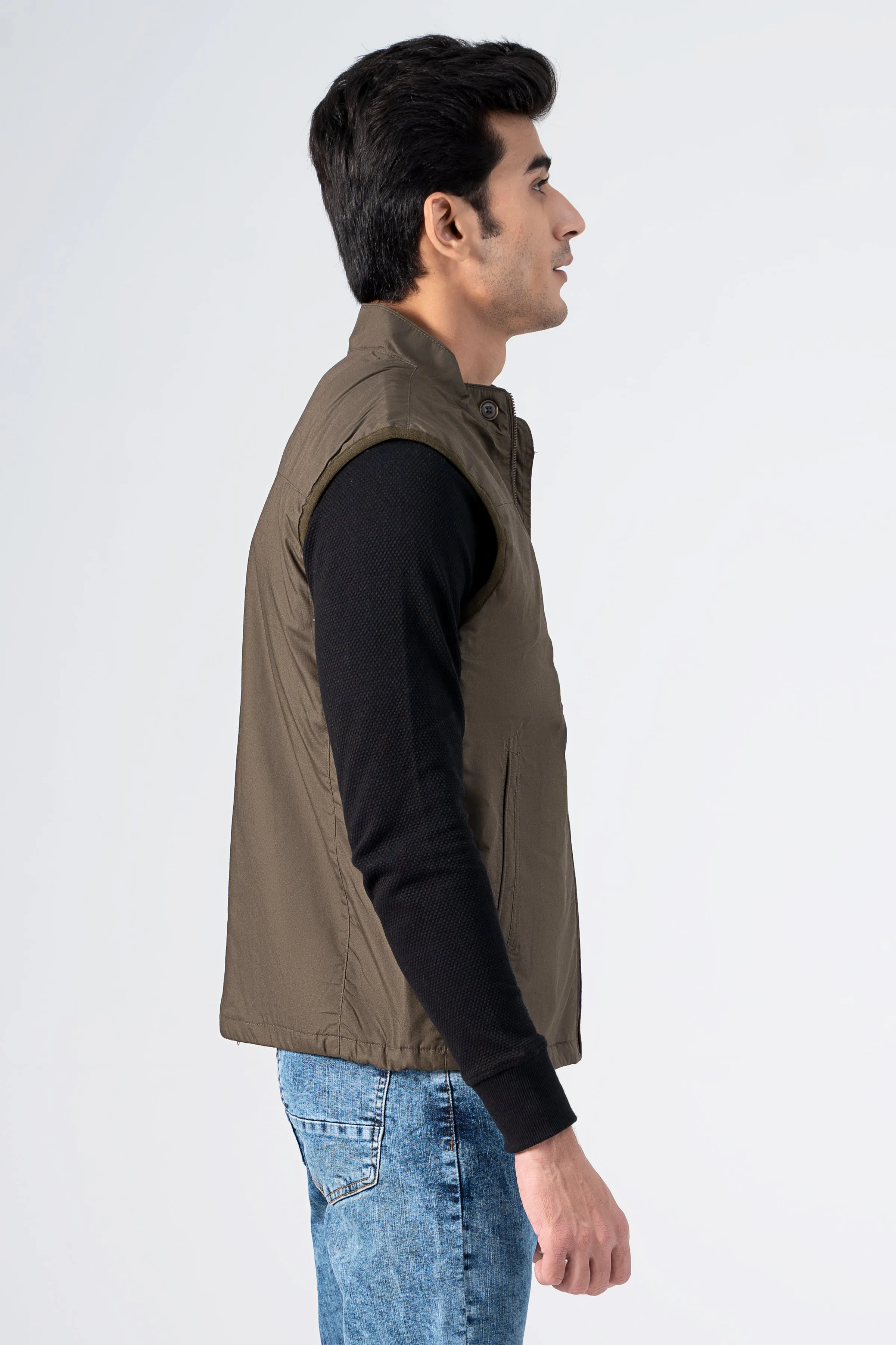 Wadded Cotton Jacket Olive Forefoot Flex Fabric