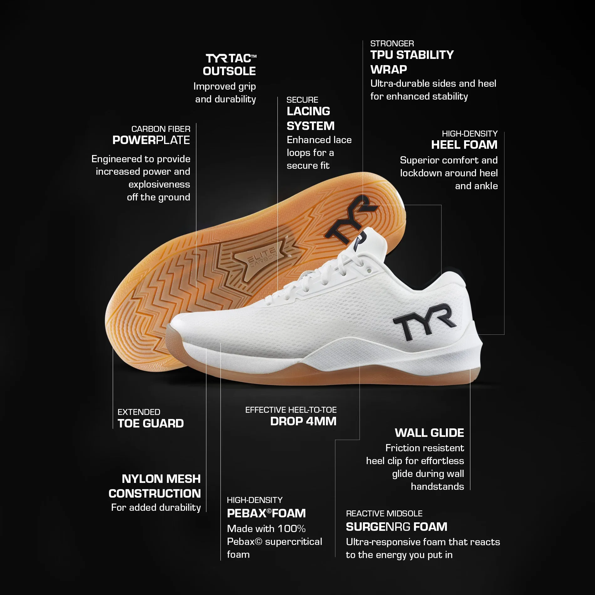 Anti Bacterial Linings Fashionable Bootie Style Tyr - Women'S Cxt-2 Elite Carbon Trainer - White Gum