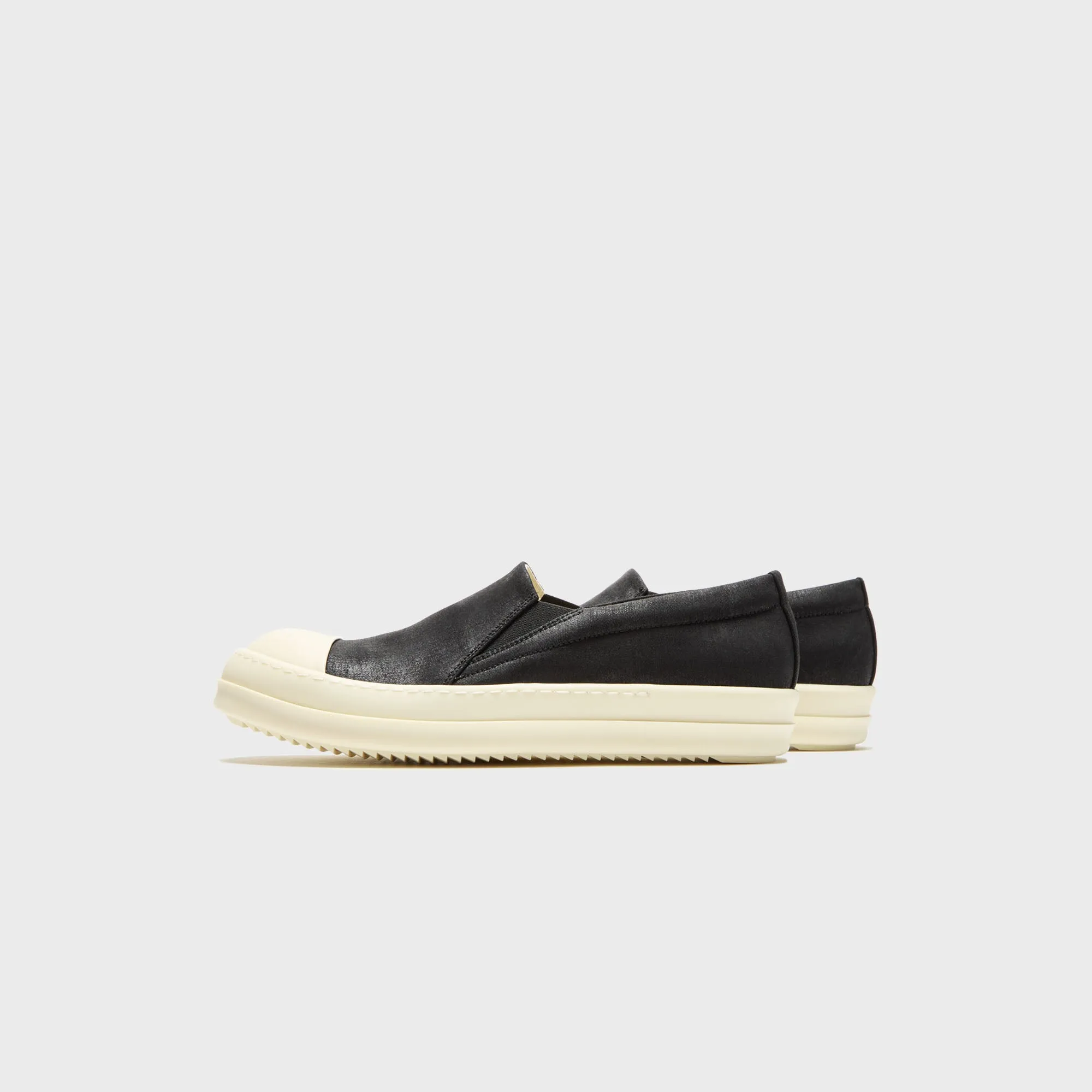 Father's Day Sale Step into the Beat Rick Owens Boat Sneaks Scarpe - Denim Black / Milk / Milk