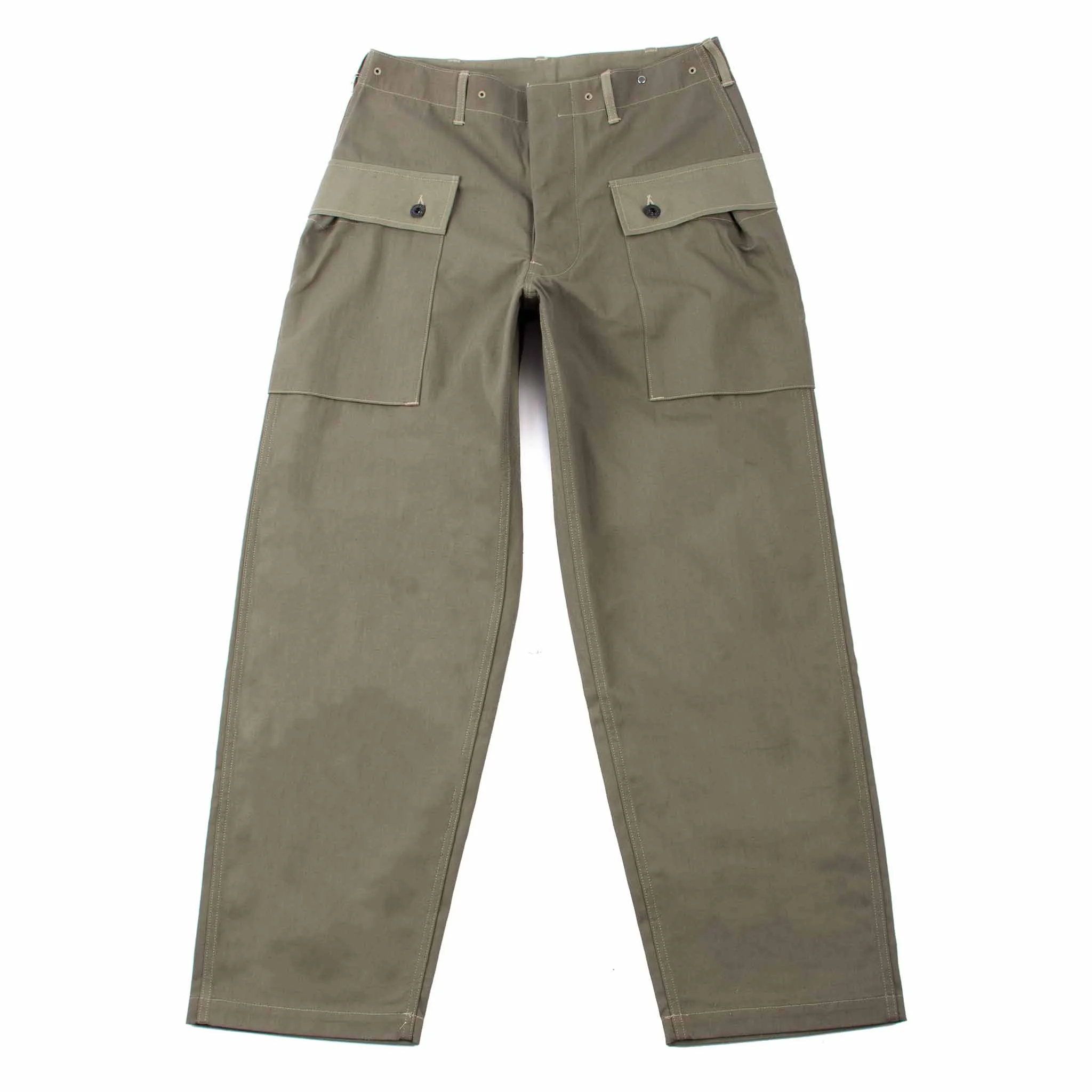Warehouse Lot. 1097 Usmc Herringbone Monkey Pants Od Green Common Soft Knit Design