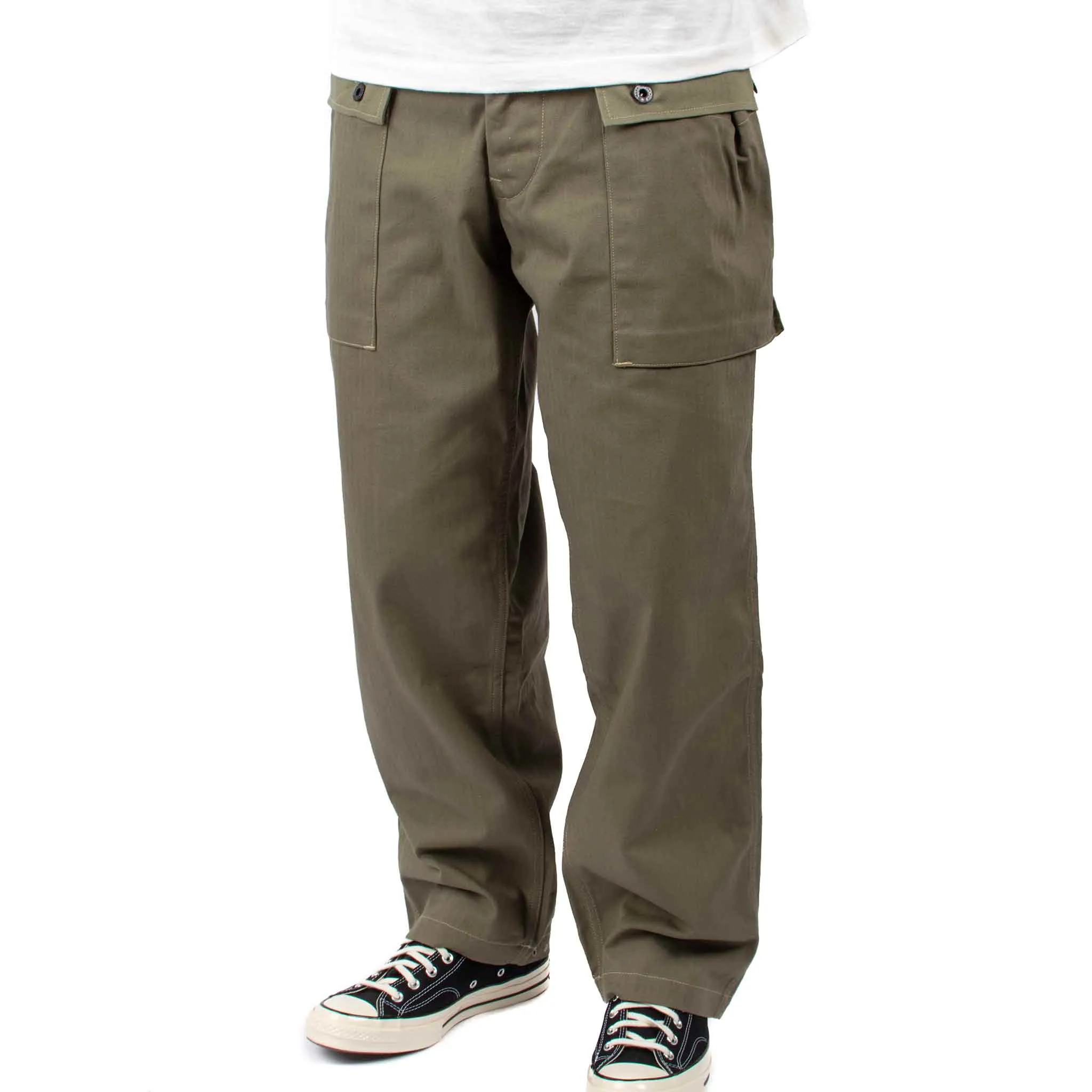 Comfortable Elastic Elastic Neckline Cuffed Hem Index Warehouse Lot. 1097 Usmc Herringbone Monkey Pants Od Green