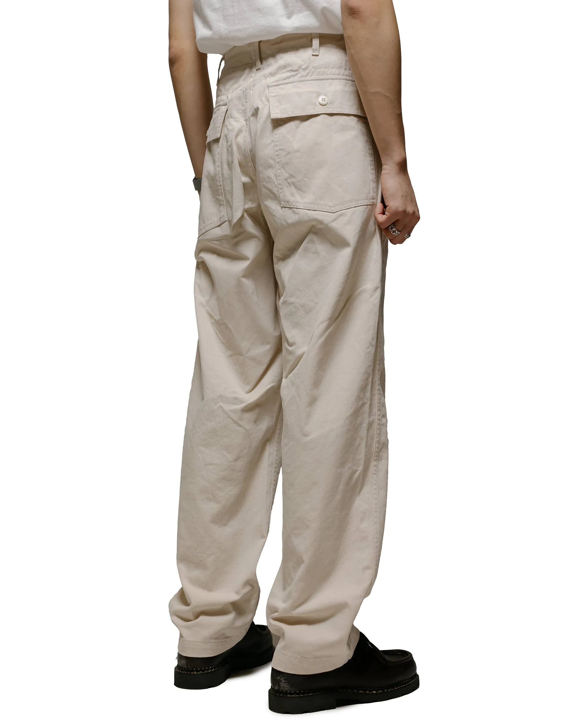 Engineered Garments Fatigue Pant Natural Chino Twill Wide Shoulder Width Comfortable Instance