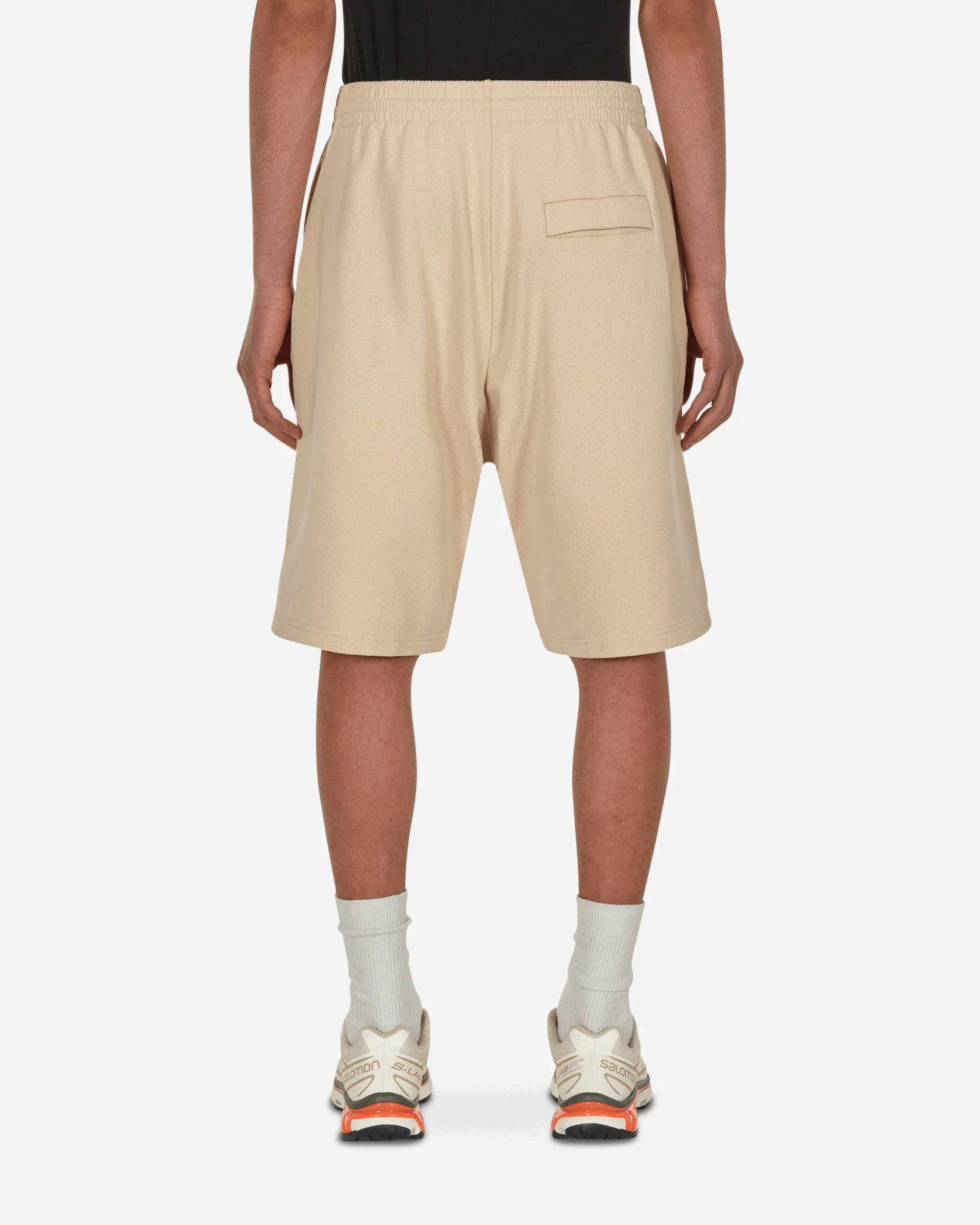 Anti - Skid Feature Logo Wide Leg Shorts Beige