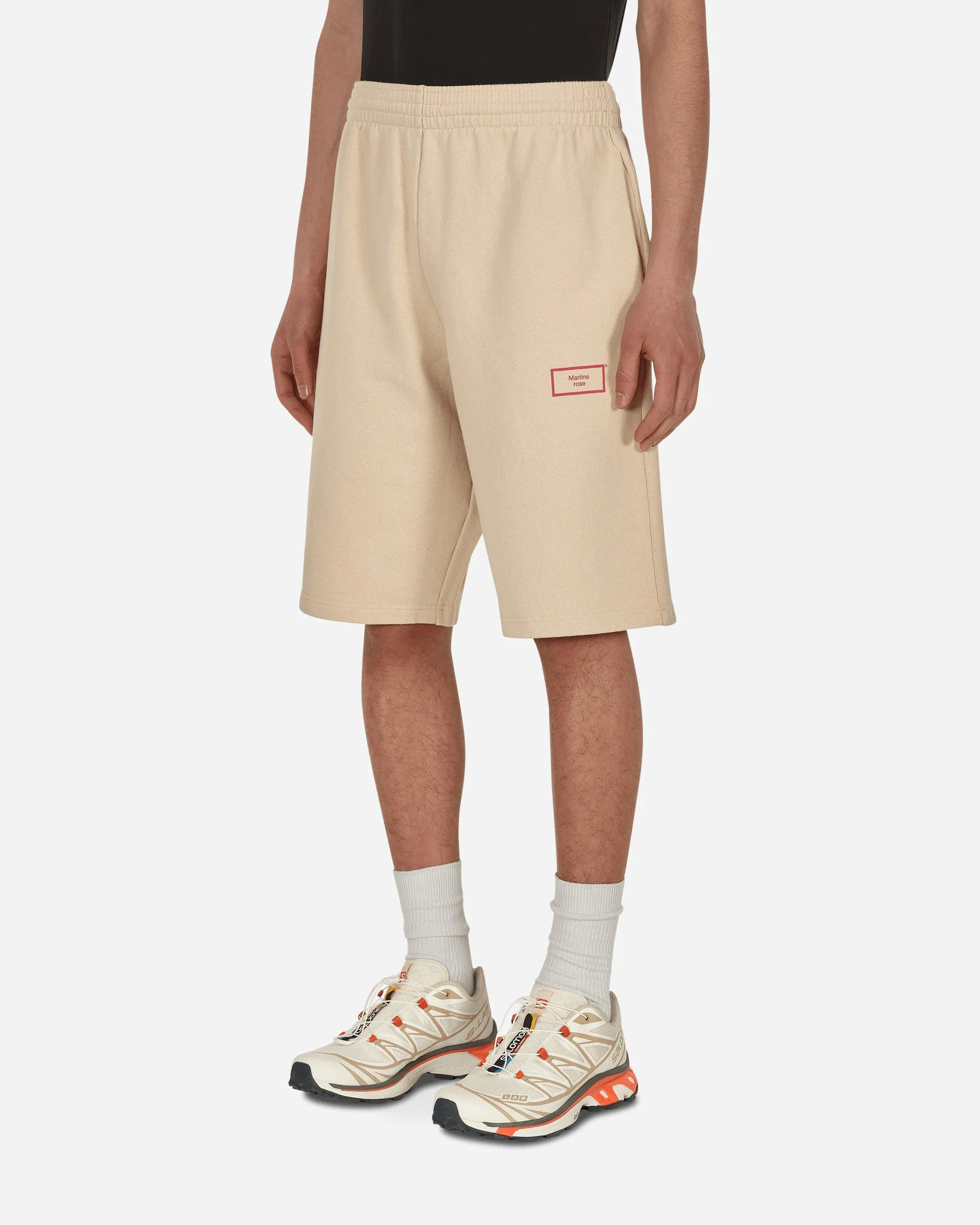 Unforgettable Premium Feature Logo Wide Leg Shorts Beige