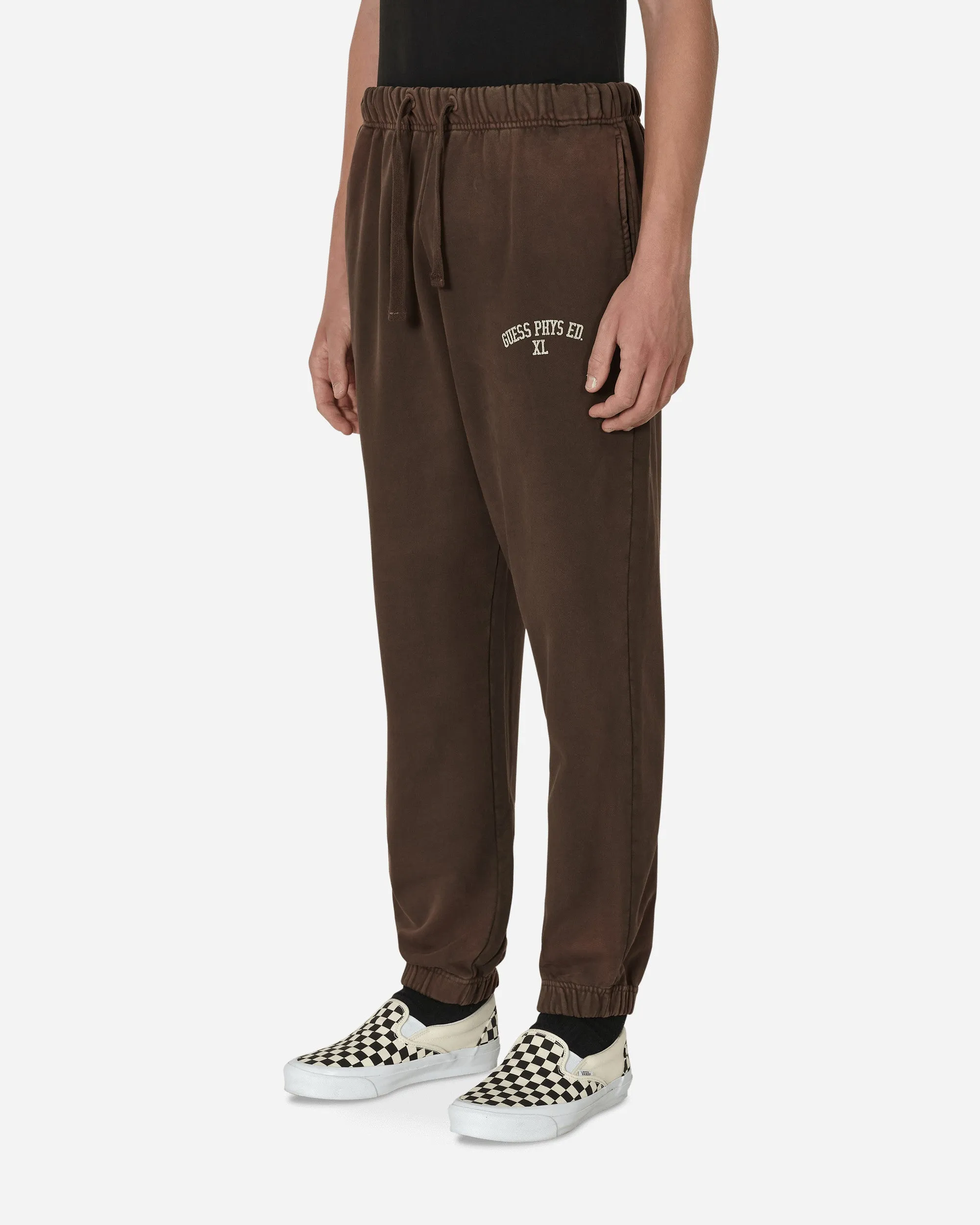 Wrinkle Proof Comfortable Futurist Washed Terry Sweatpants Brown