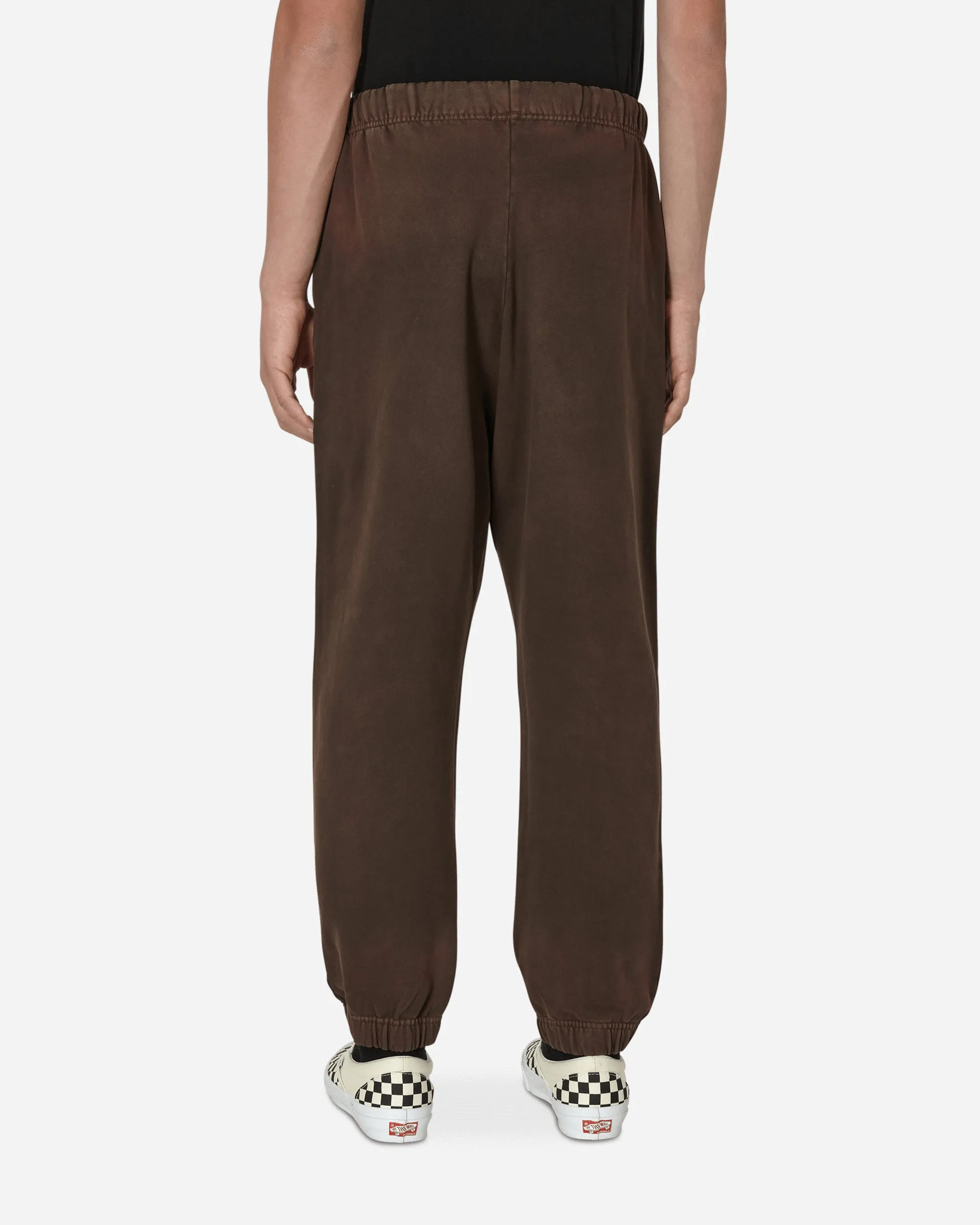 Washed Terry Sweatpants Brown Casual Design Comfortable Fishing Boat
