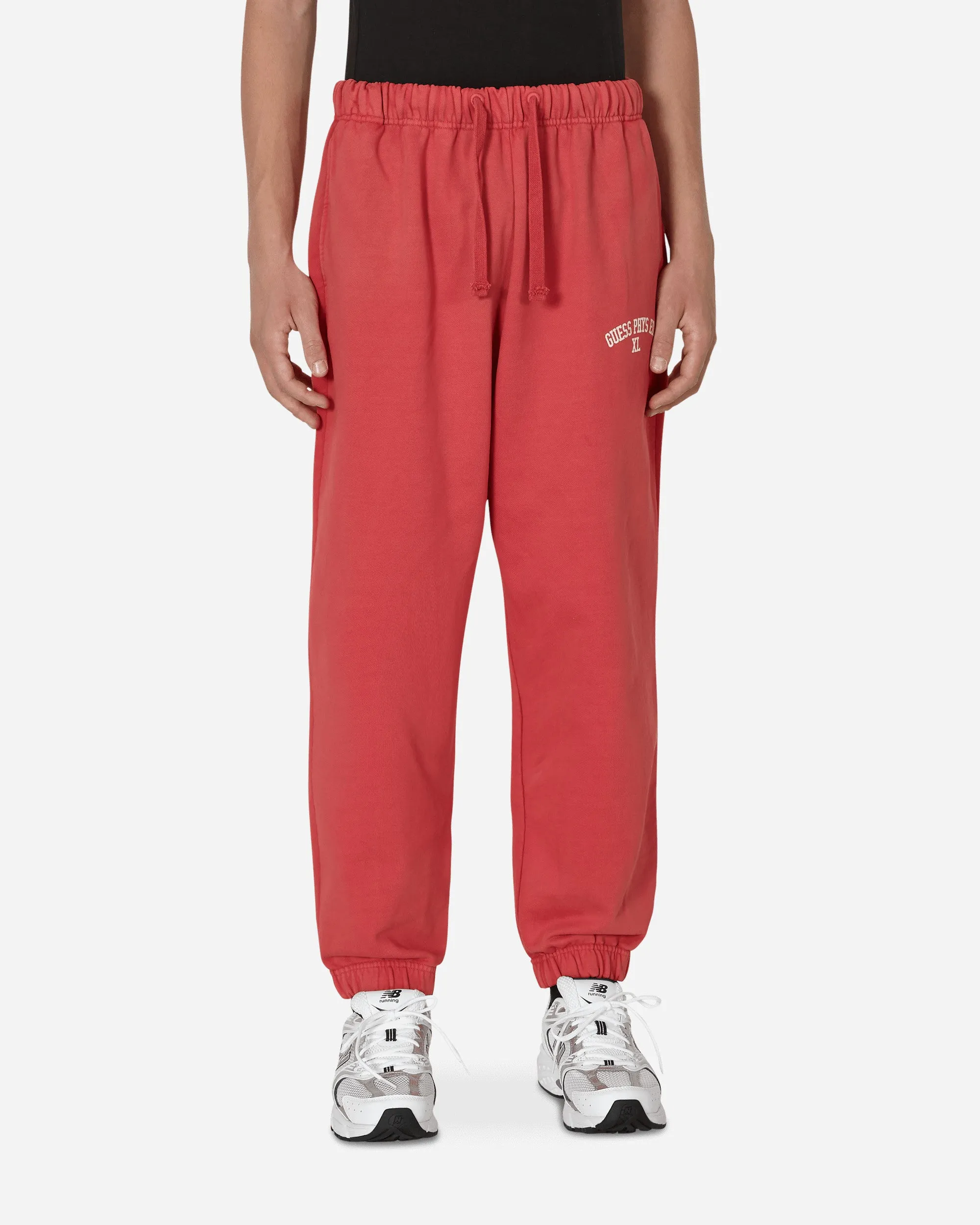 Washed Terry Sweatpants Red Safety Feature